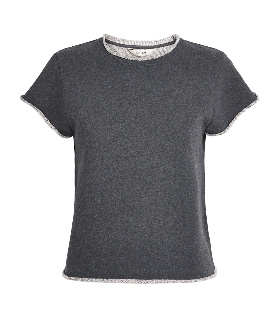 ME+EM Womens Organic Cotton Baby Tee Charcoal Marl