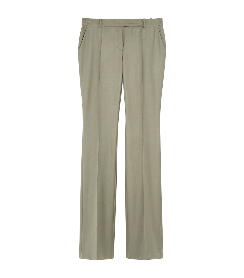 McQueen Womens Wool Bootcut Trousers