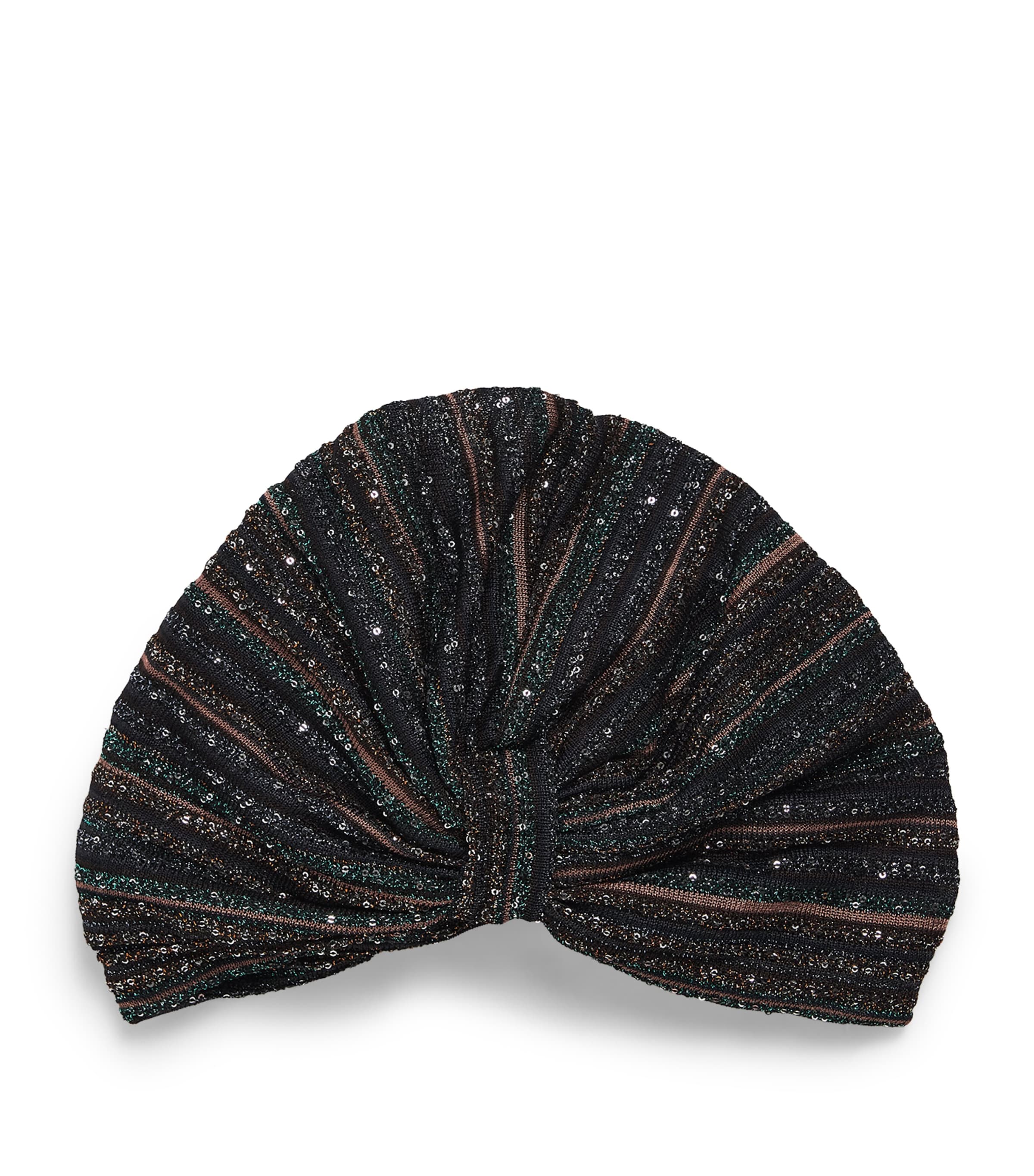 Sequin-Embellished Turban