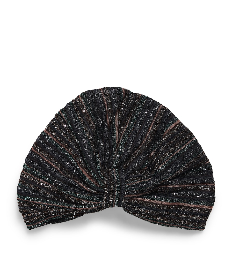 Sequin-Embellished Turban