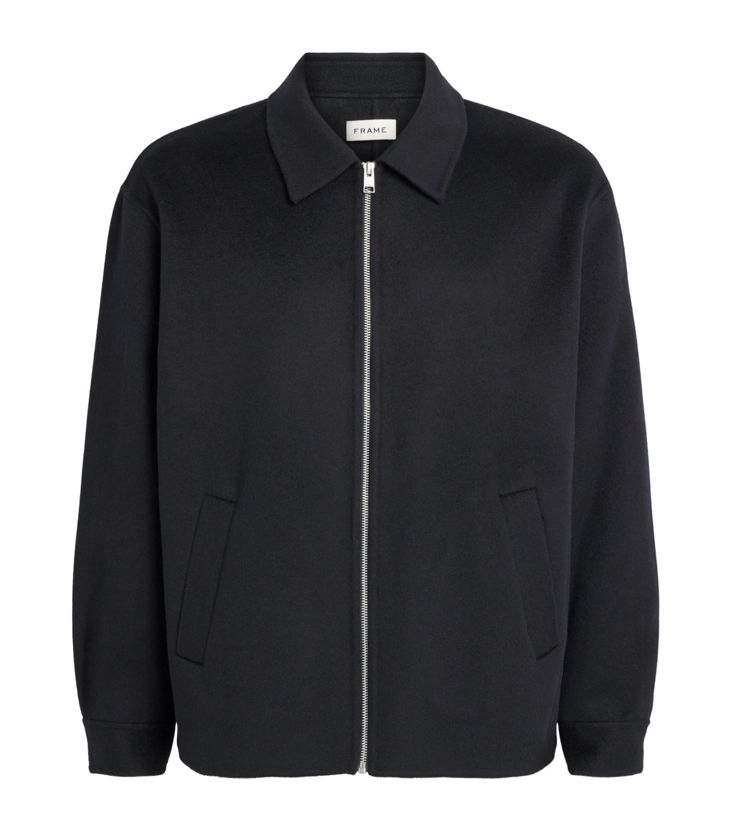 FRAME Mens Double-Face Wool Bomber Jacket Blk Black