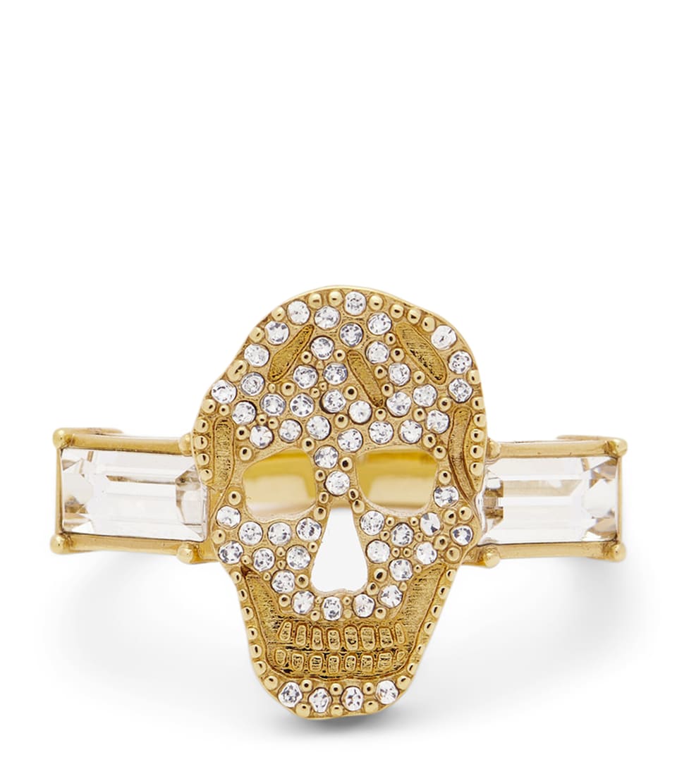 McQueen Pavé Skull Ring