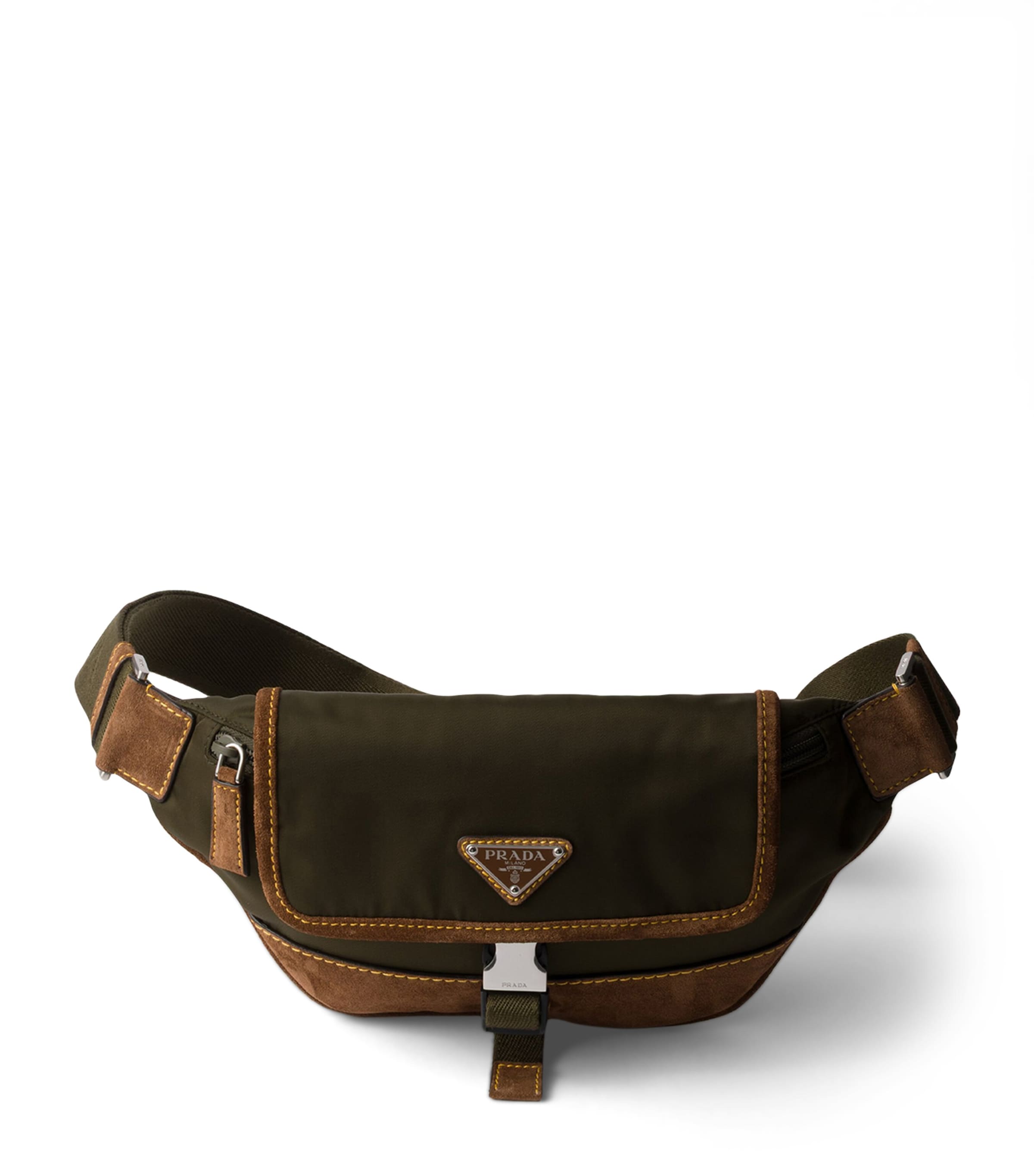Re-Nylon and Suede Belt Bag