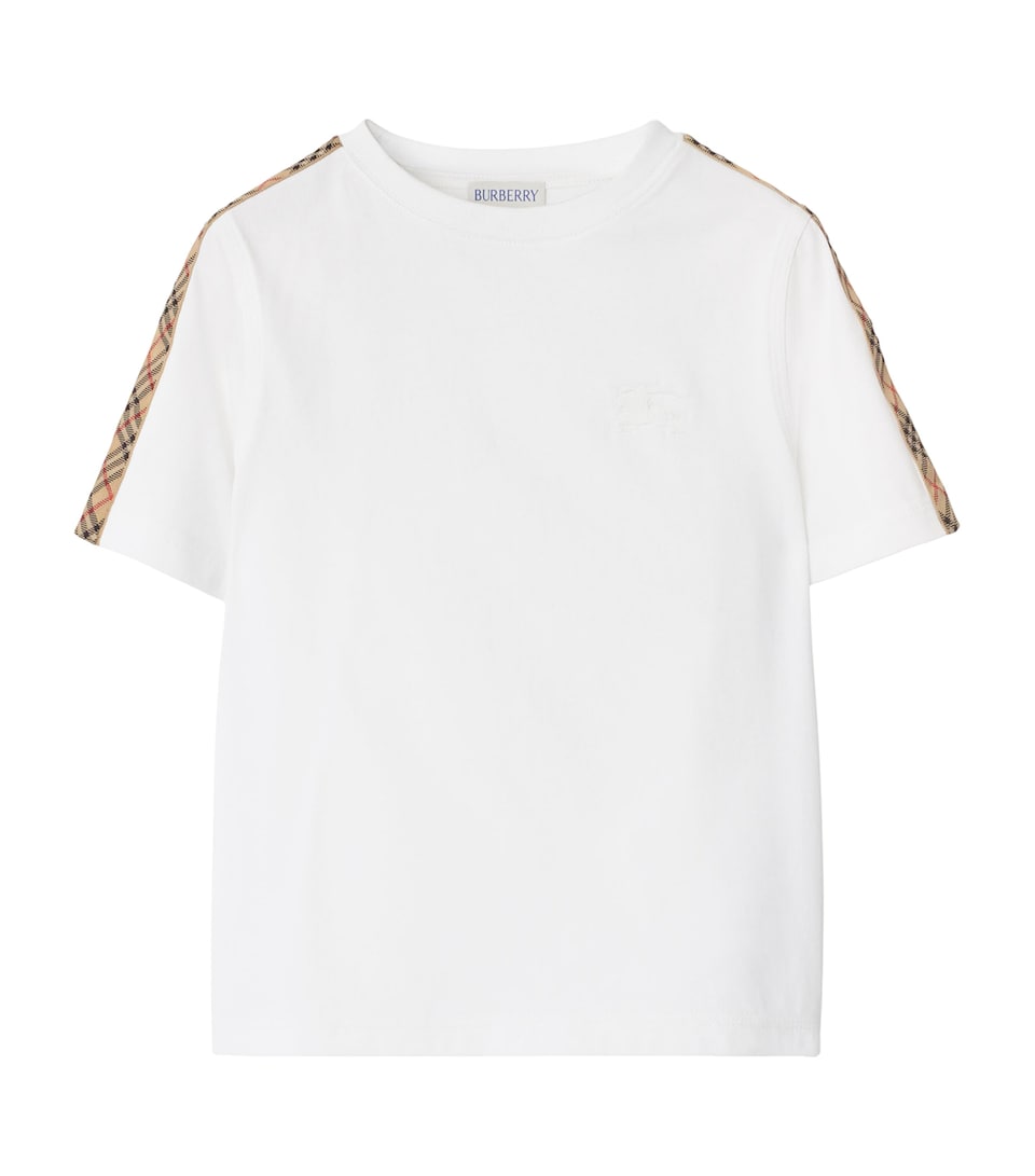 Cotton Check-Trim T-Shirt (3-12 Years)