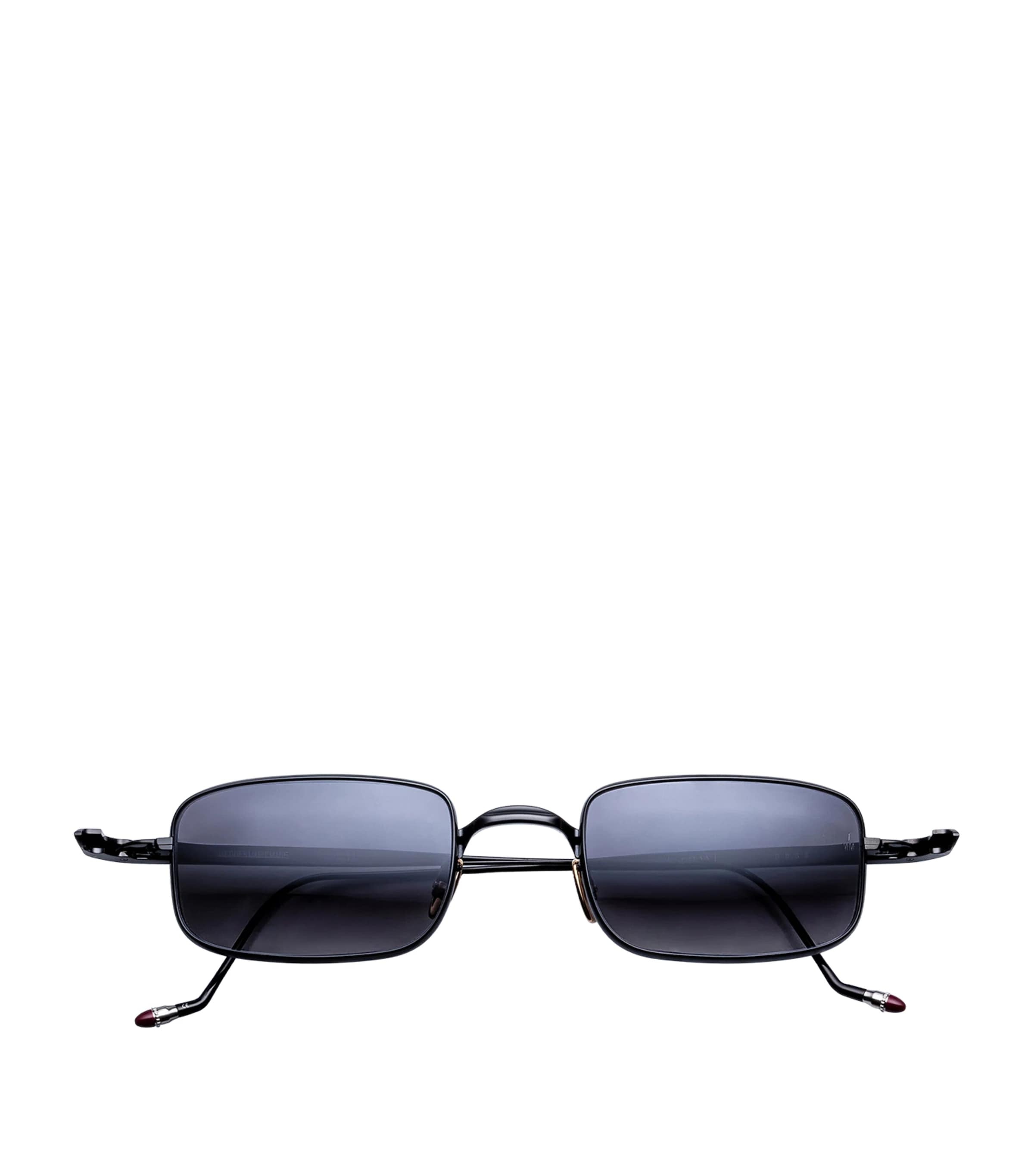 Jacques Marie Mage Titanium Dusk Rectangular Sunglasses Black