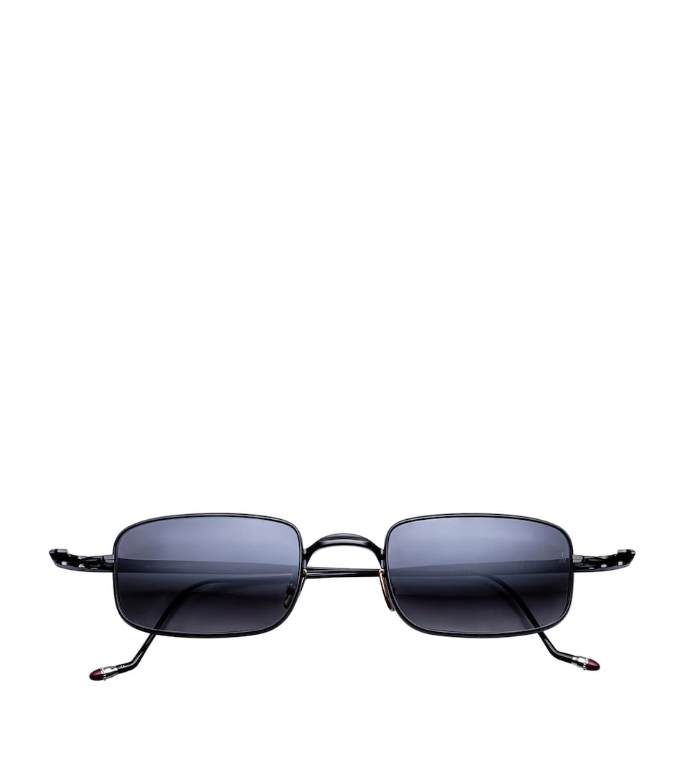 Jacques Marie Mage Titanium Dusk Rectangular Sunglasses Black