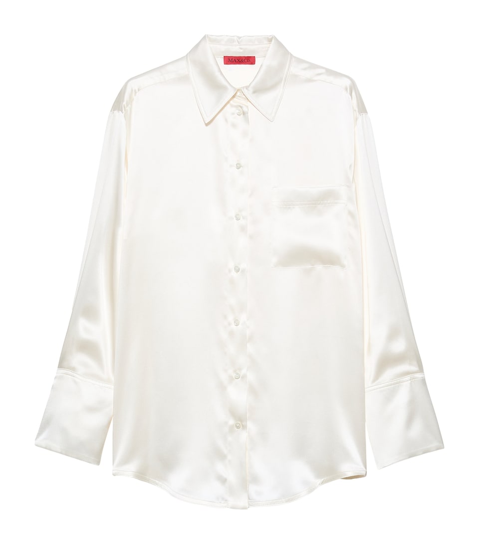 MAX&Co. Womens Silk Shirt Ivory
