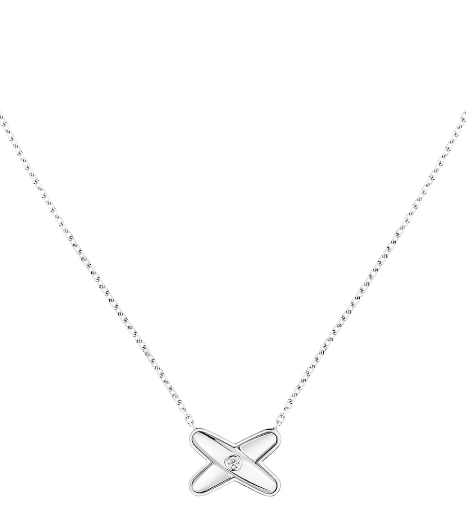 White Gold and Diamond Jeux de Liens Pendant Necklace