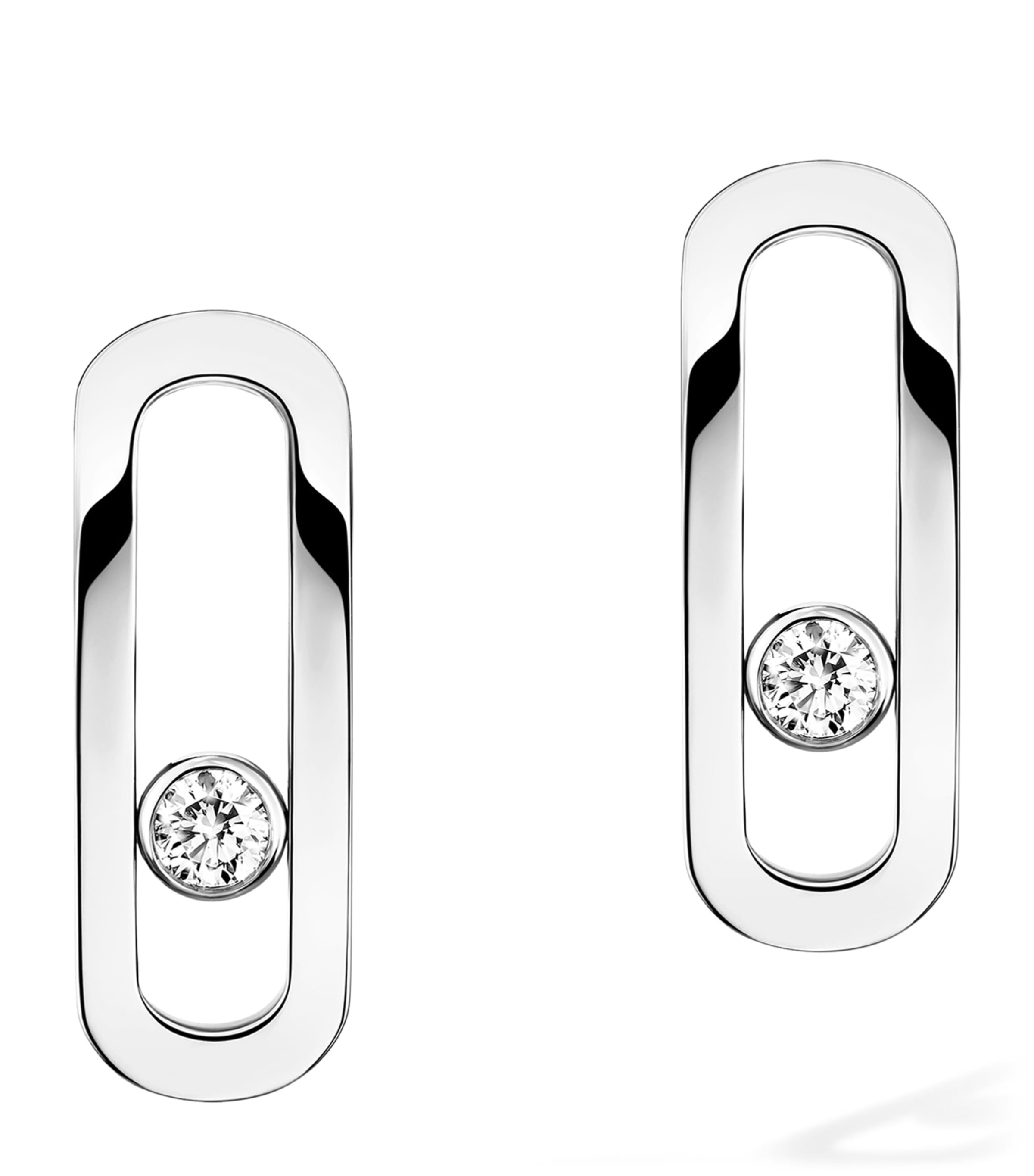 Messika Move Uno White Gold and Diamond Stud Earrings White Gold