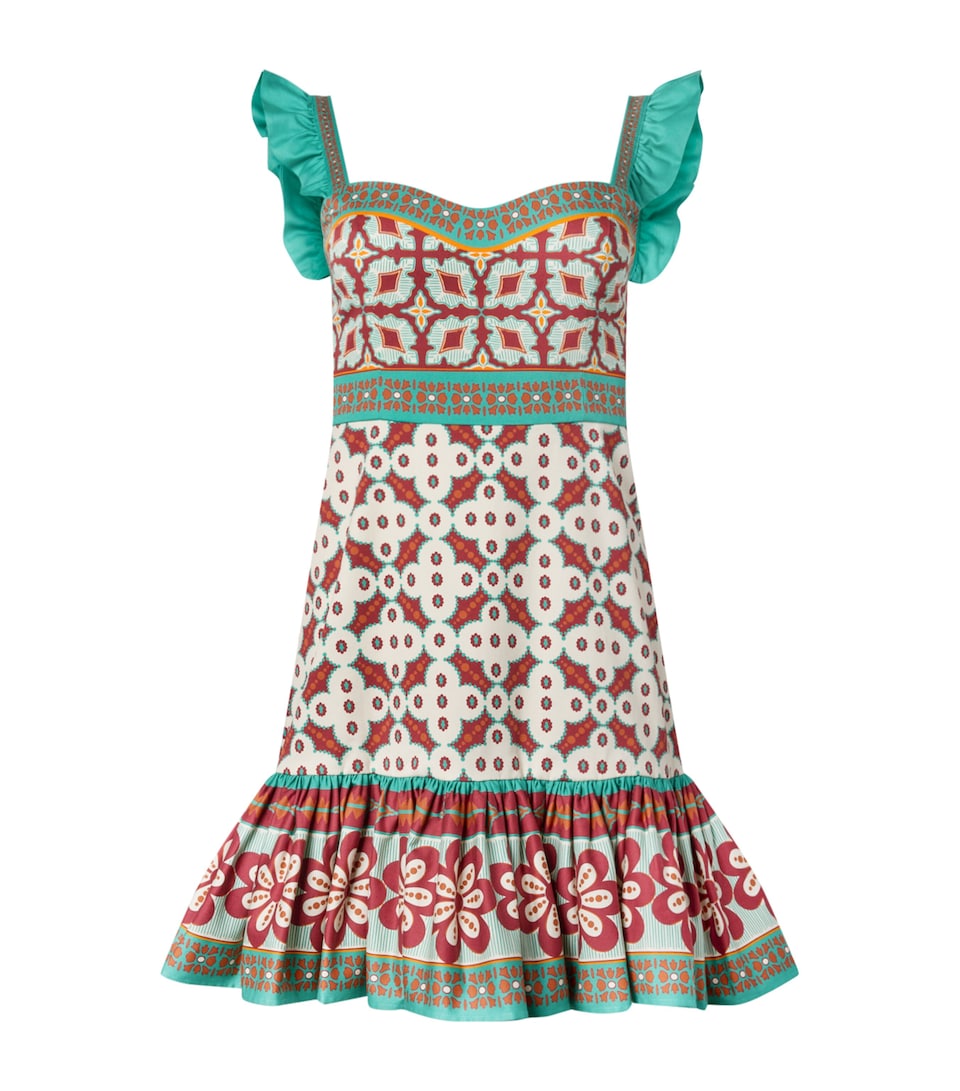 Printed Gingerbread Mini Dress