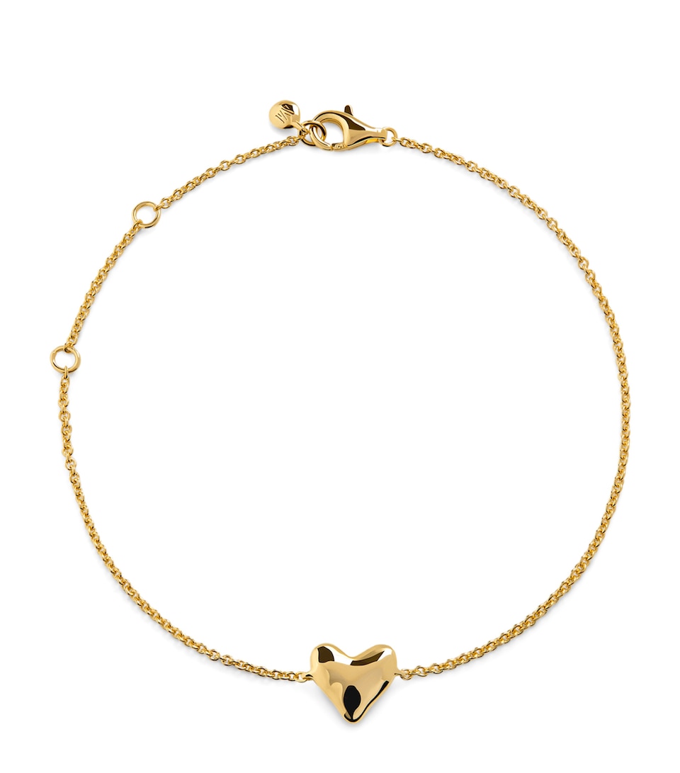 Gold Vermeil Heart Chain Bracelet