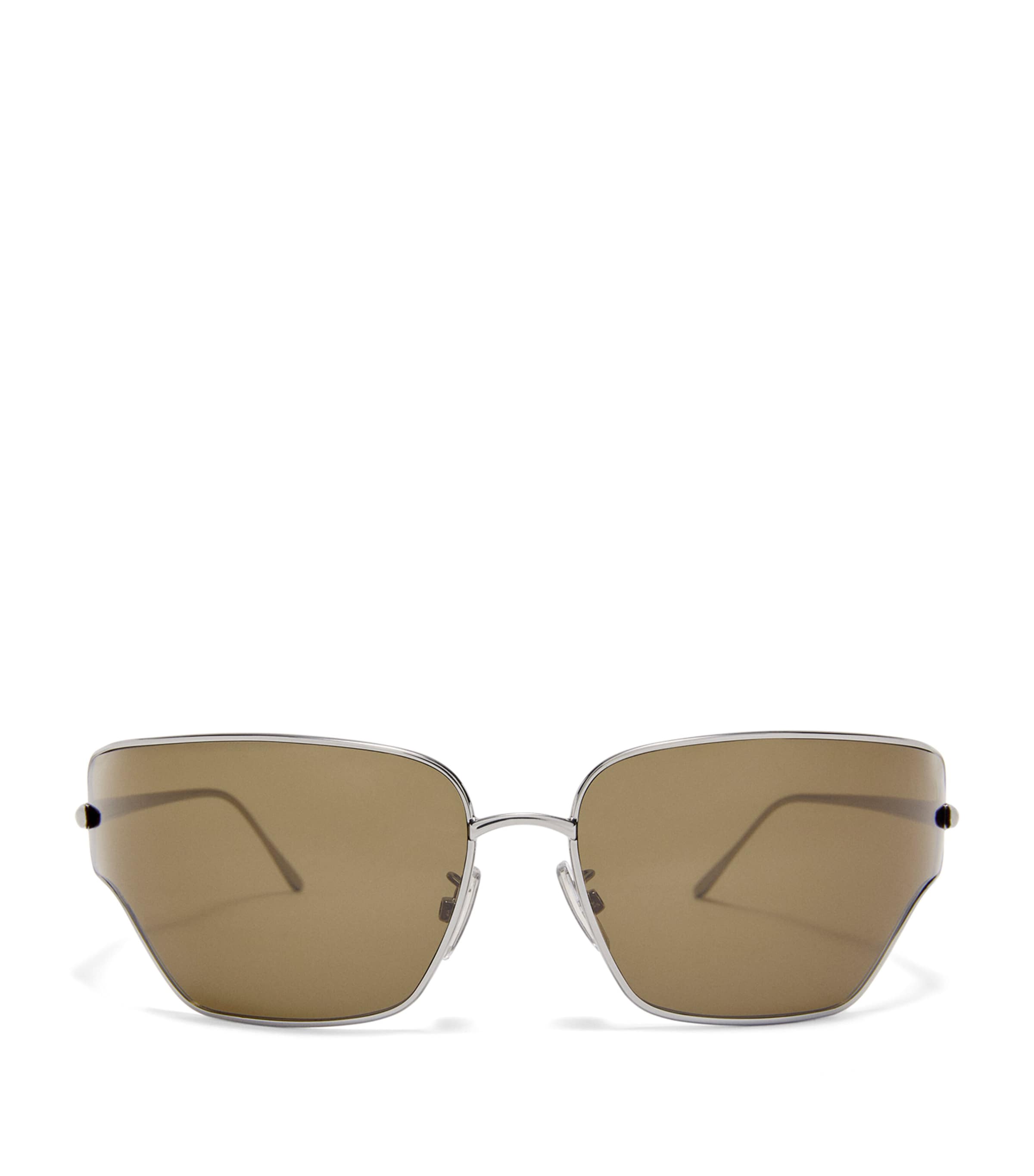 LOEWE Metal Arch Sunglasses Solid Khaki Green