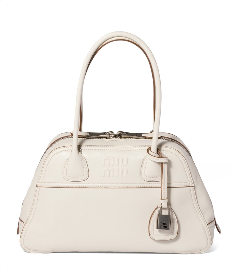 Miu Miu Nappa Leather Vivant Top-Handle Bag Neutral