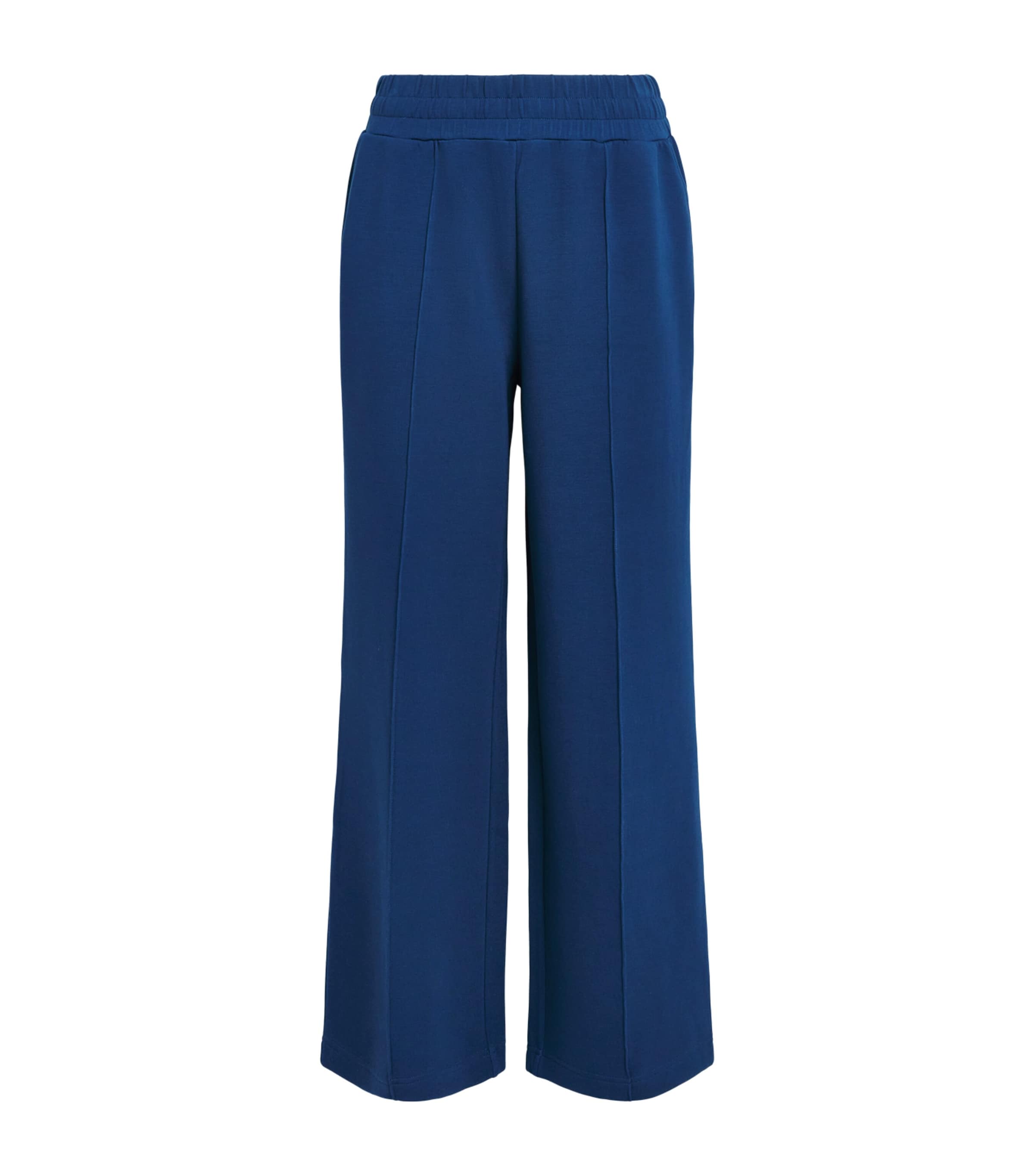 Varley Womens DoubleSoft Wide-Leg Sweatpants Sea Blue