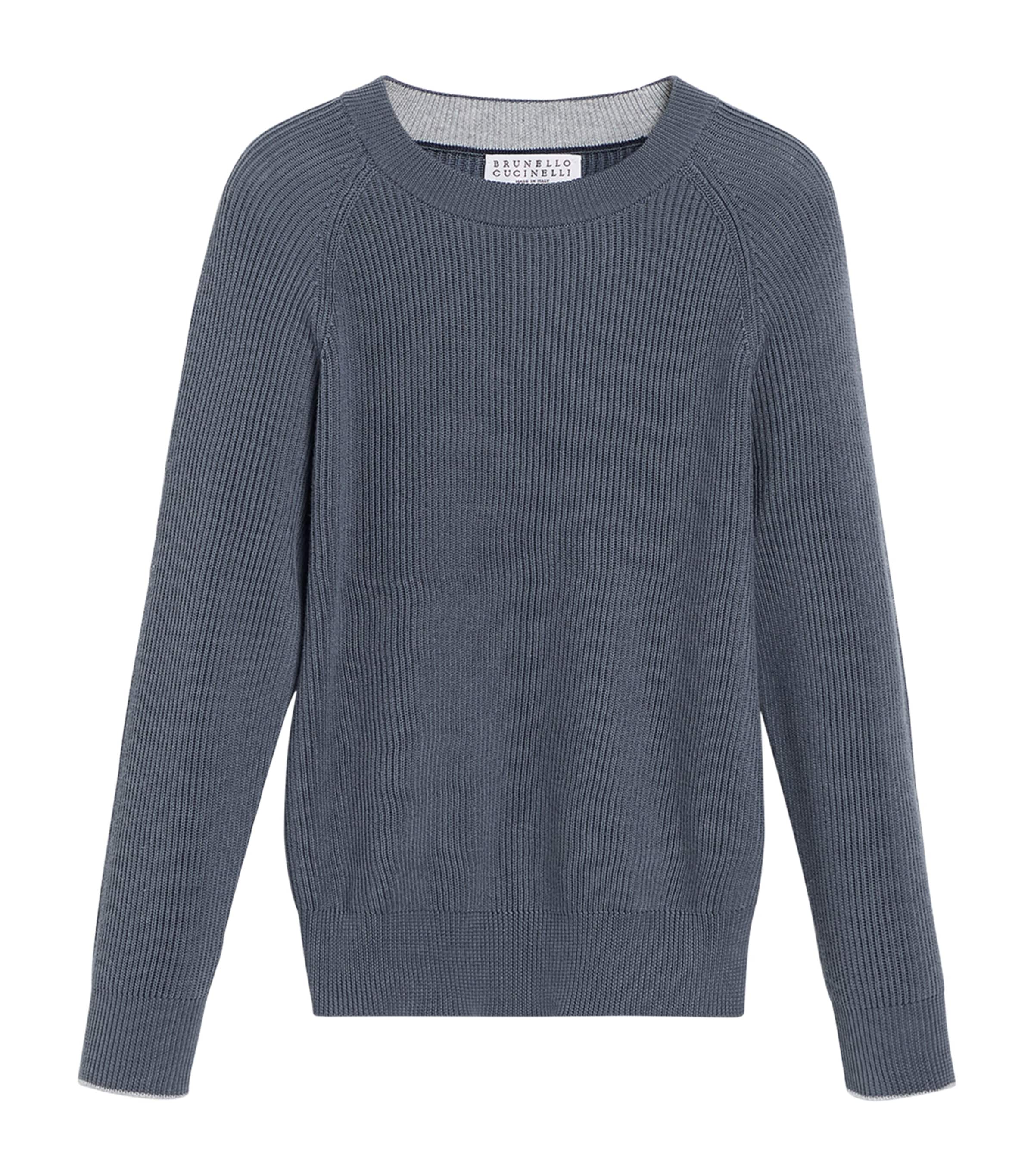 Brunello Cucinelli Kids Cotton Ribbed Crew-Neck Sweater (4-6 Years)