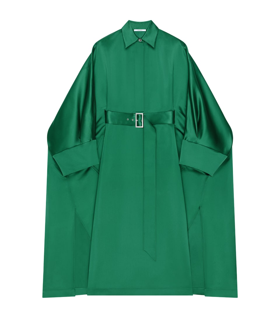 Silk Oversized Maxi Shirt Dress