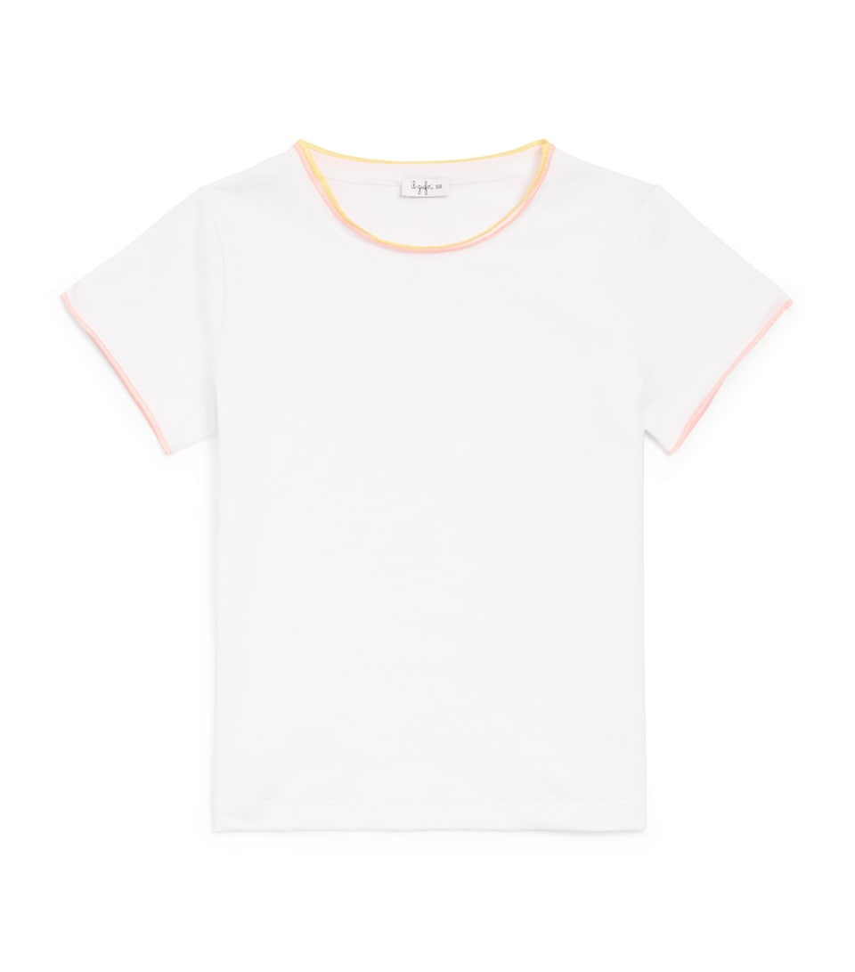 Stretch-Cotton Contrast Hem T-Shirt (3-12 Years)