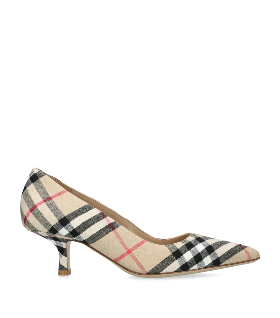 Linen Check Dame Pumps 55