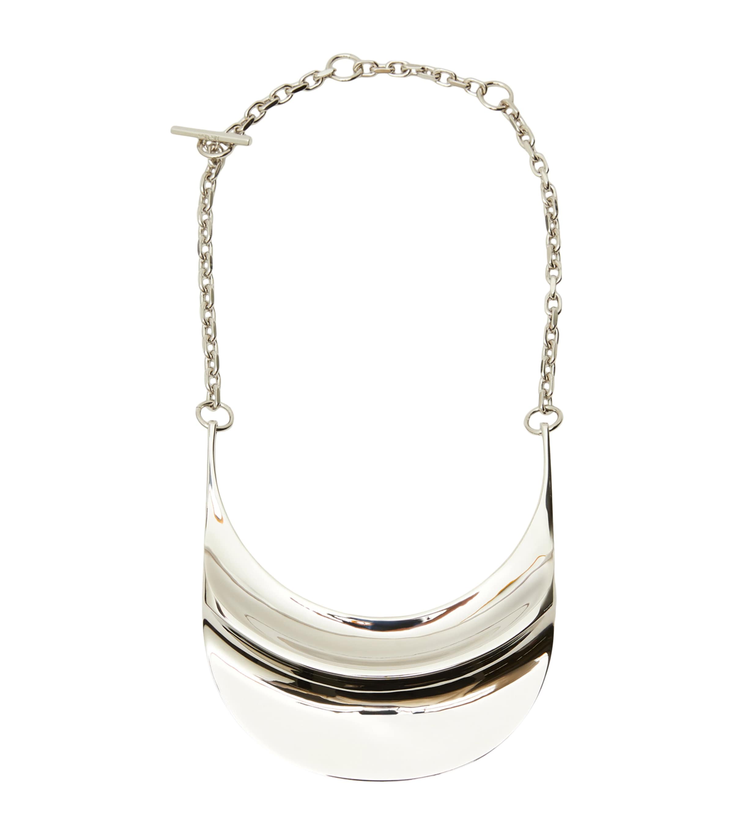 Max Mara Crescent Necklace Silver