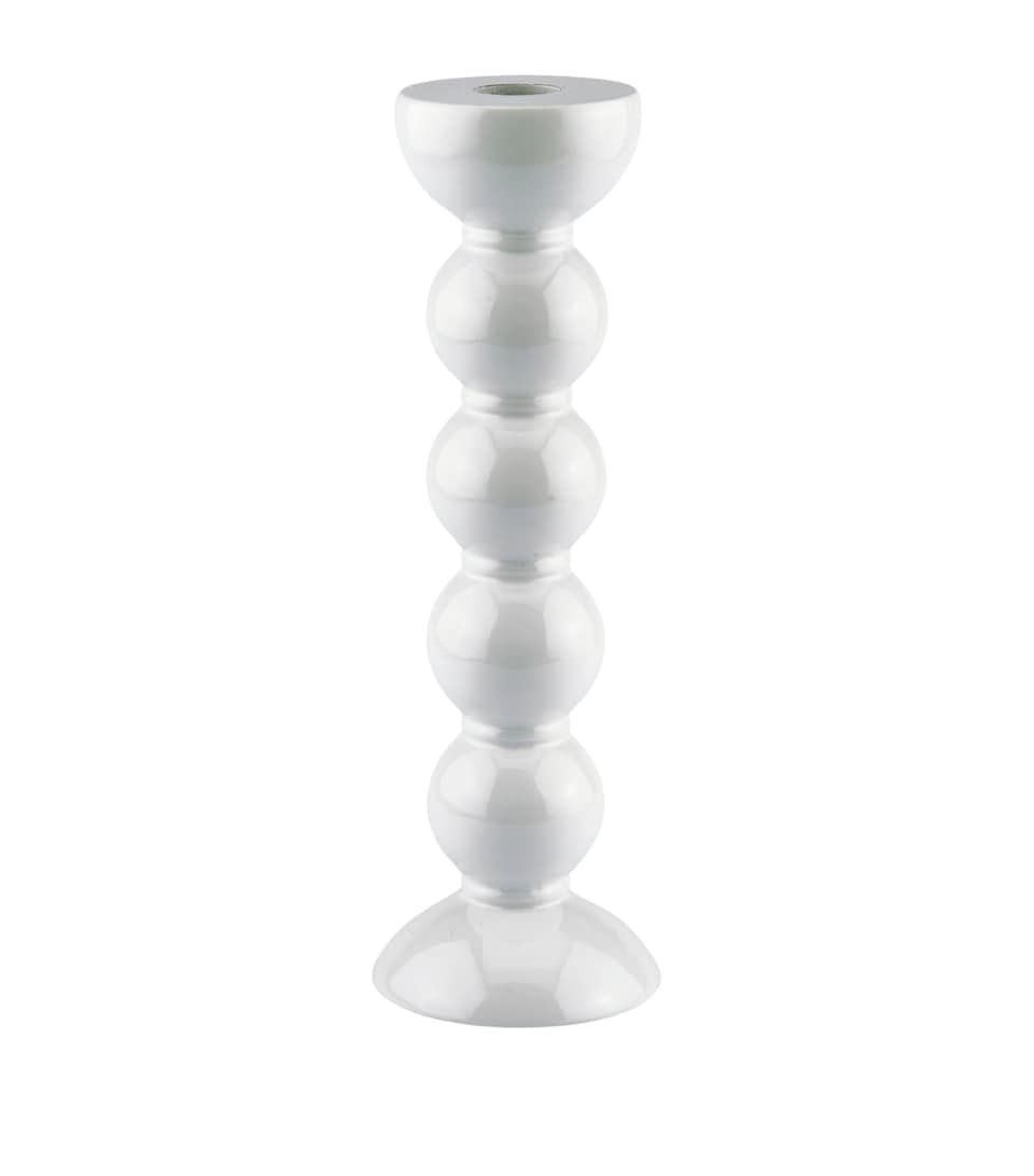 Addison Ross Tall Bobbin Candlestick Holder (24cm) White