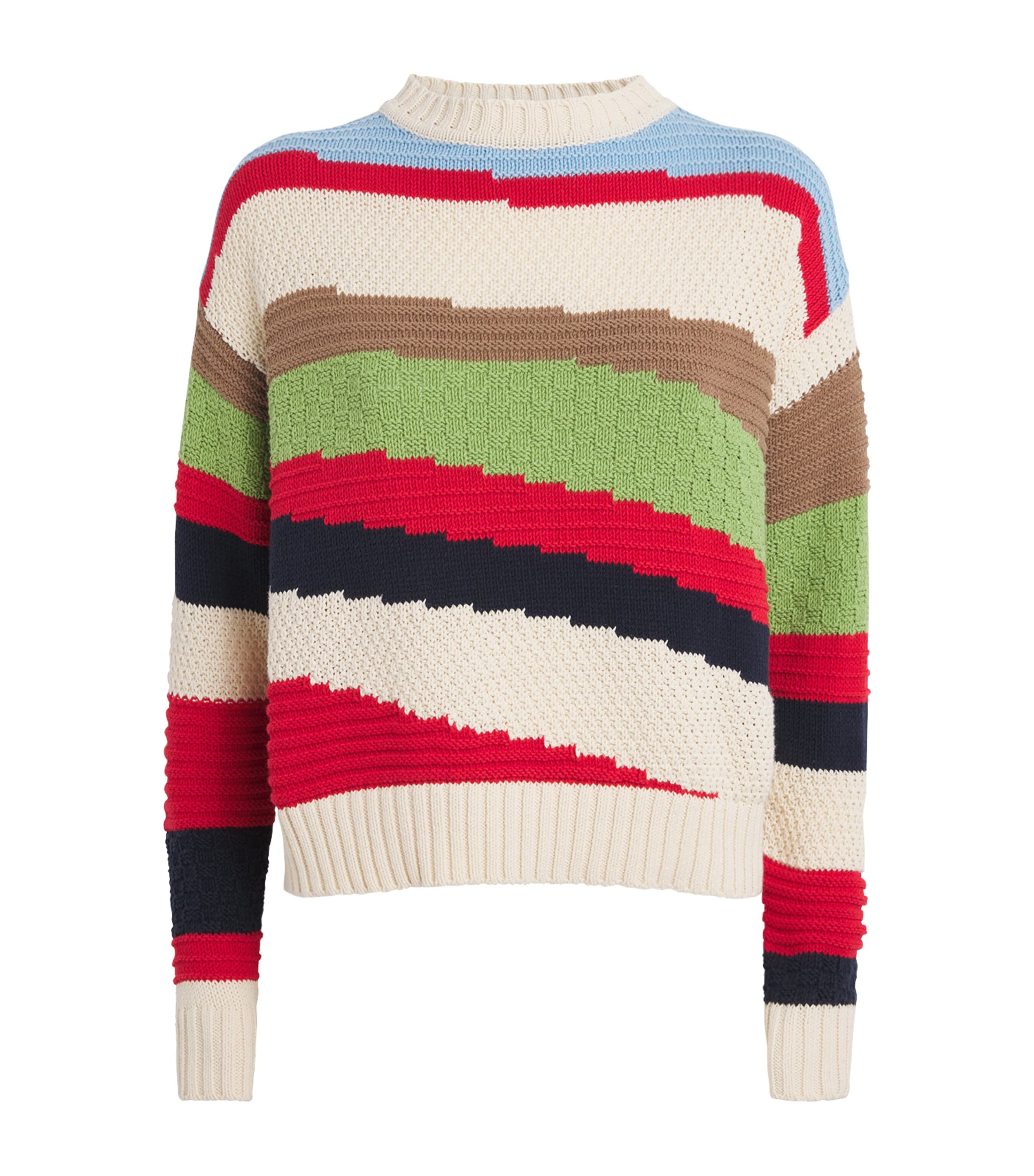 Cotton-Blend Jacquard Sweater
