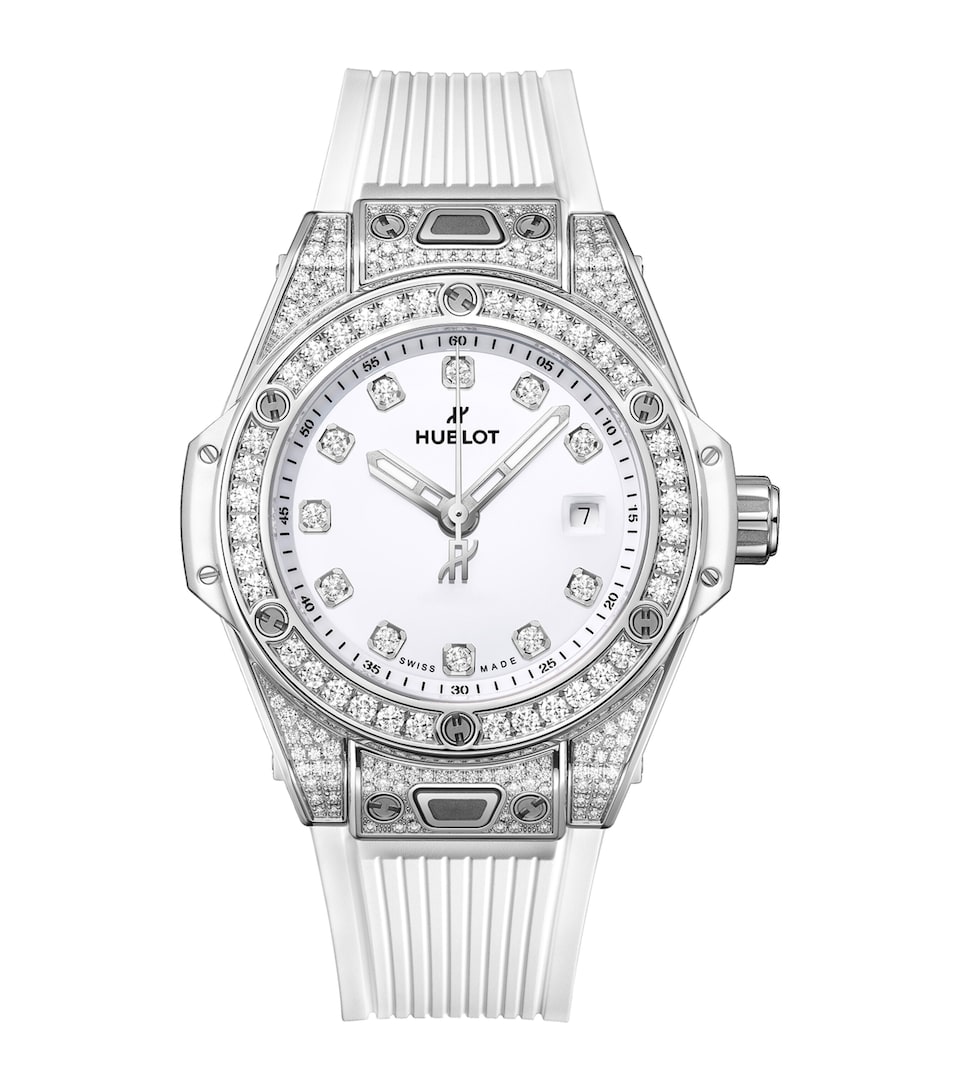 Stainless Steel and Diamond Big Bang One Click Automatic Watch 33mm
