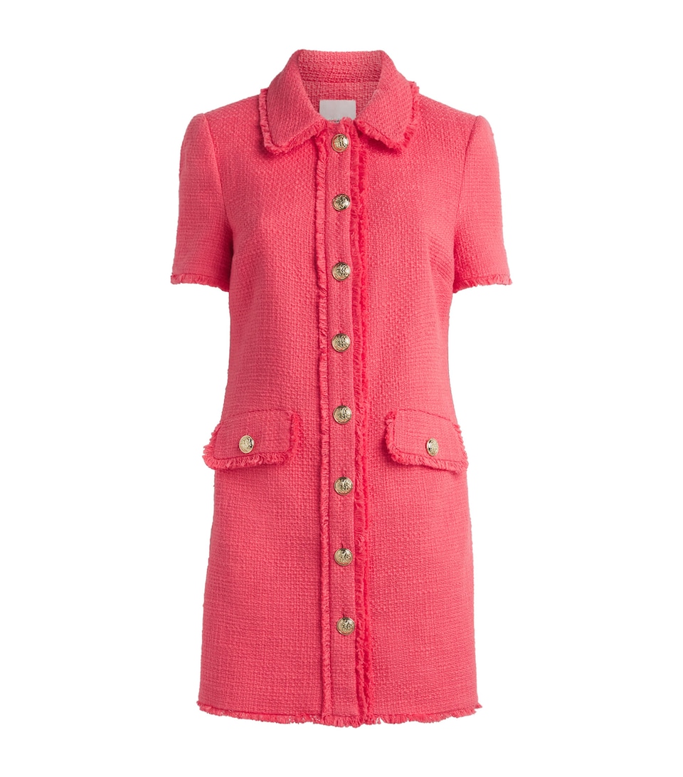 Cinq A Sept Womens Tweed Pammy Mini Dress Sunset Blush