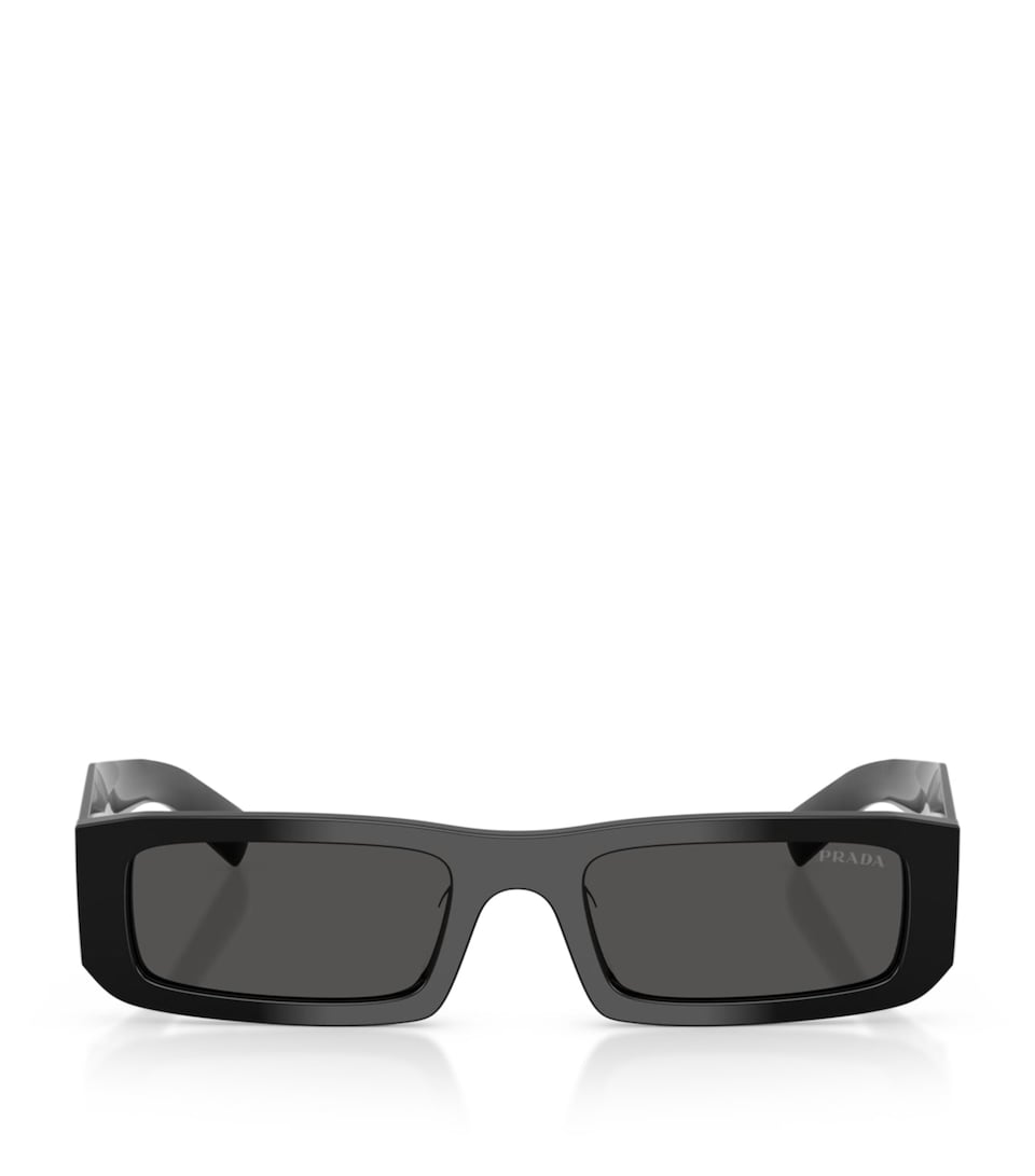 Prada Acetate Rectangle Sunglasses Black