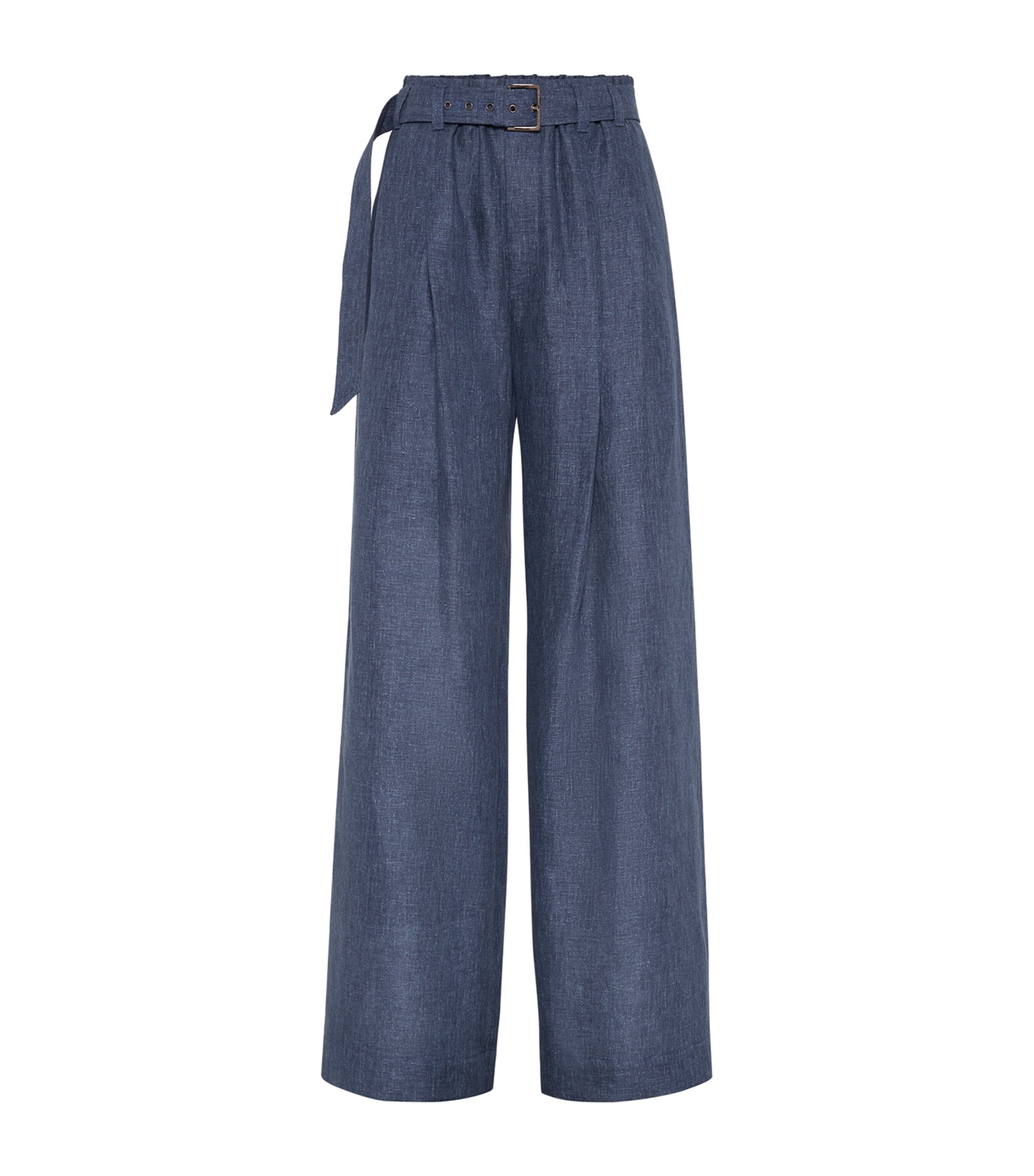 パンツ BRUNELLO CUCINELLI WIDE SMART COTTON DENIM EFFECT TROUSERS Brunello Cucinelli Denim-Effect Wide-Leg Trousers | Harrods US