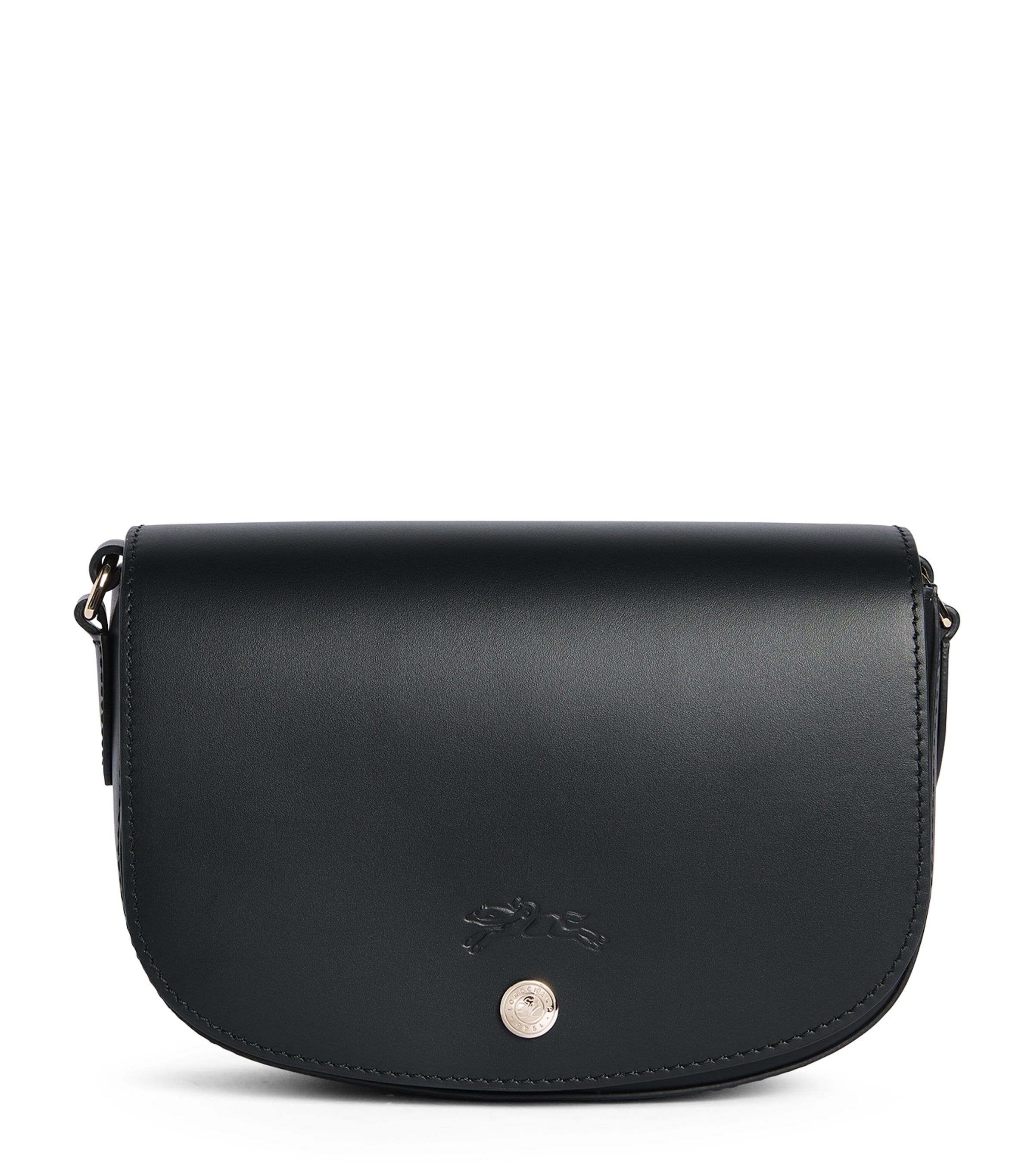Longchamp Small Leather Épure Cross-Body Bag Noir