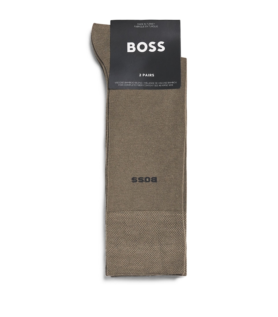 Bamboo-Blend Logo Socks (Pack of 2)