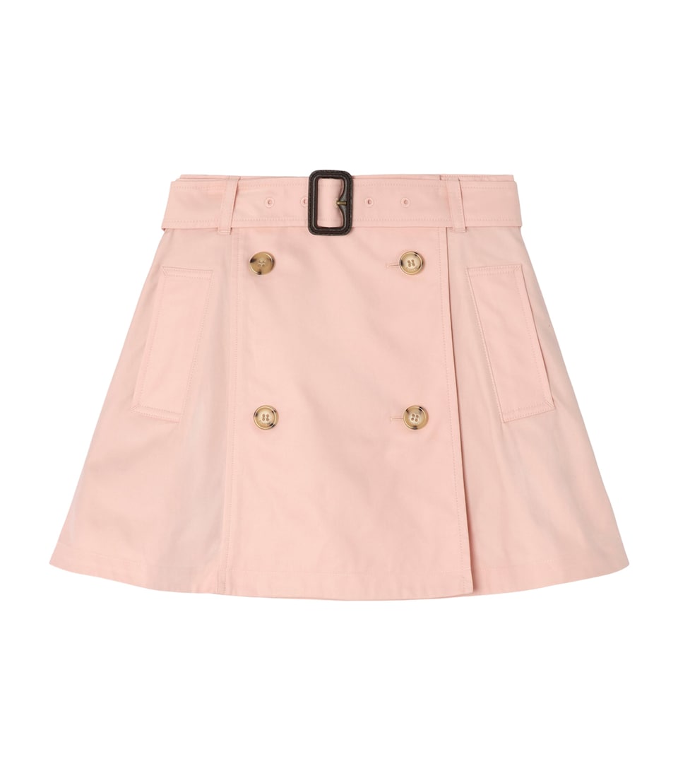 Burberry Kids Cotton Trench Skirt (14 Years) Archive Pink