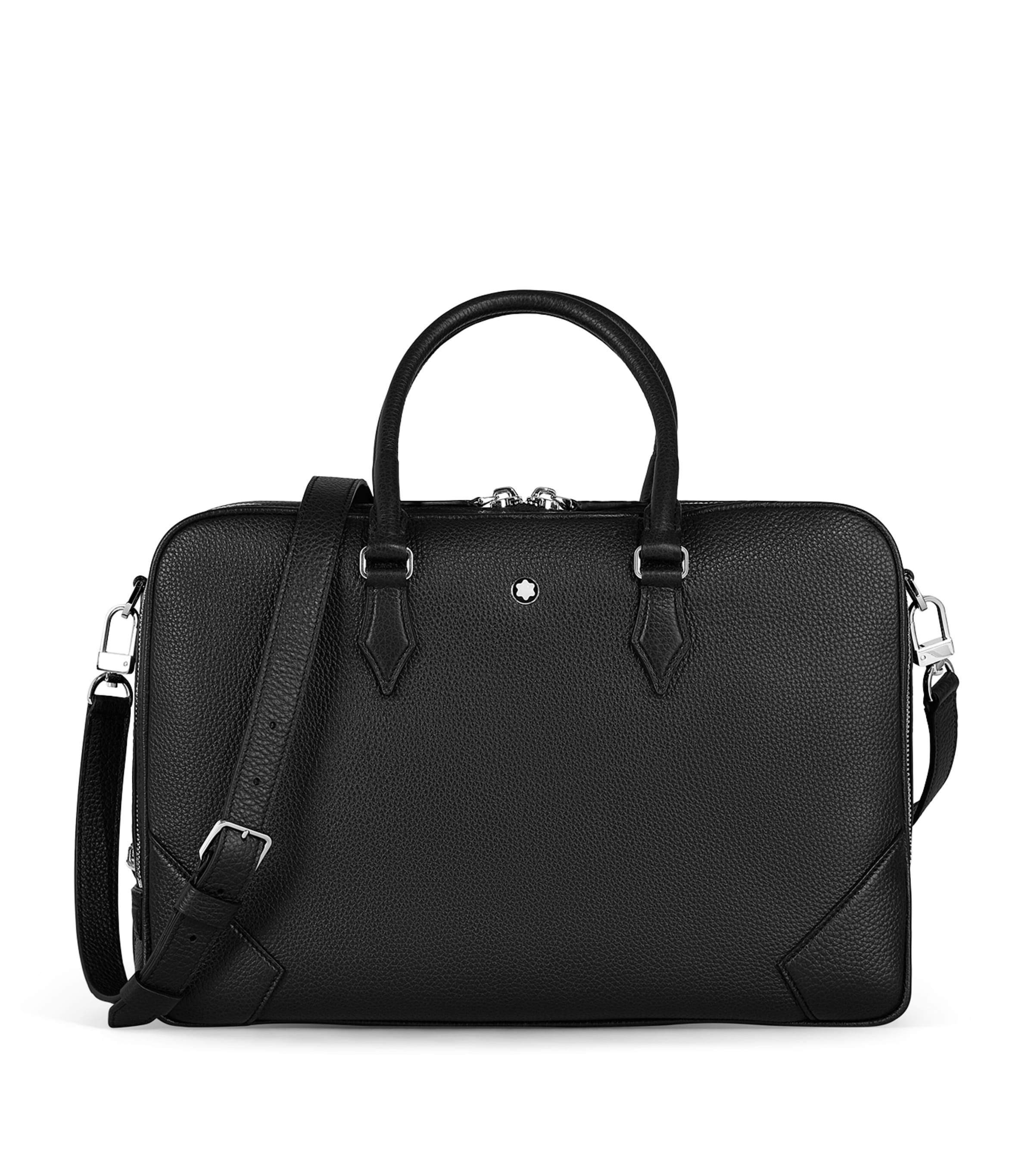 Montblanc Large Grained Leather Document Case Black