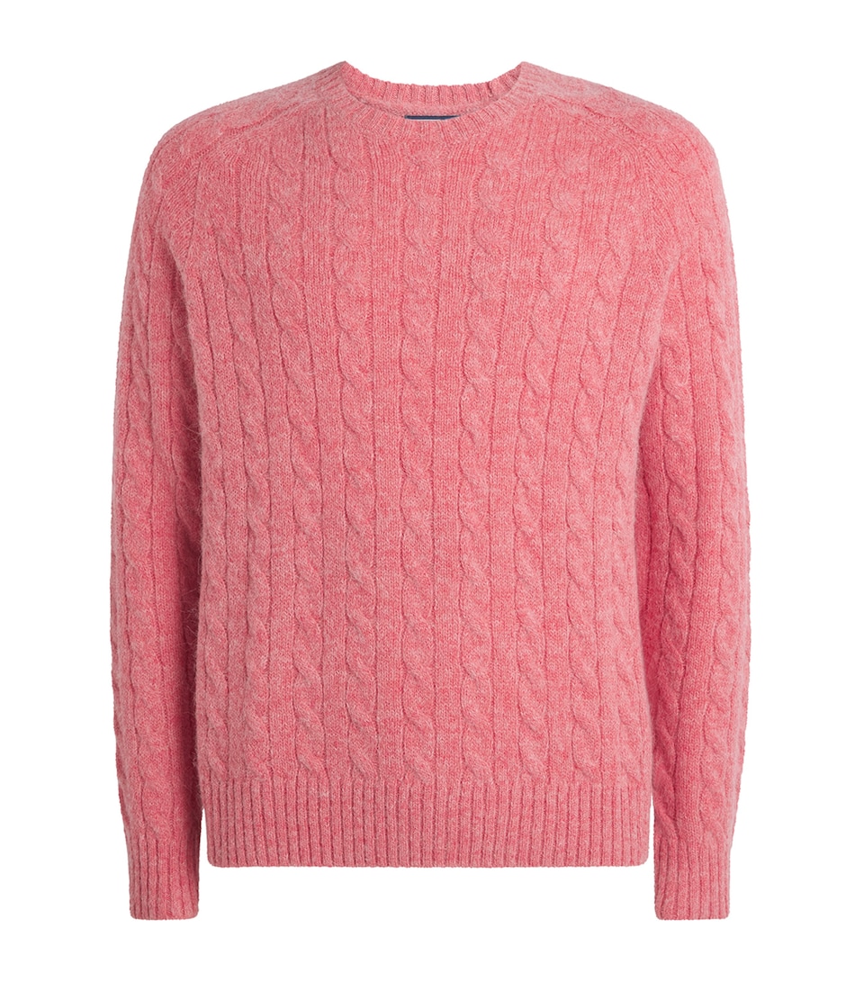 Wool-Blend Suede-Patch Sweater