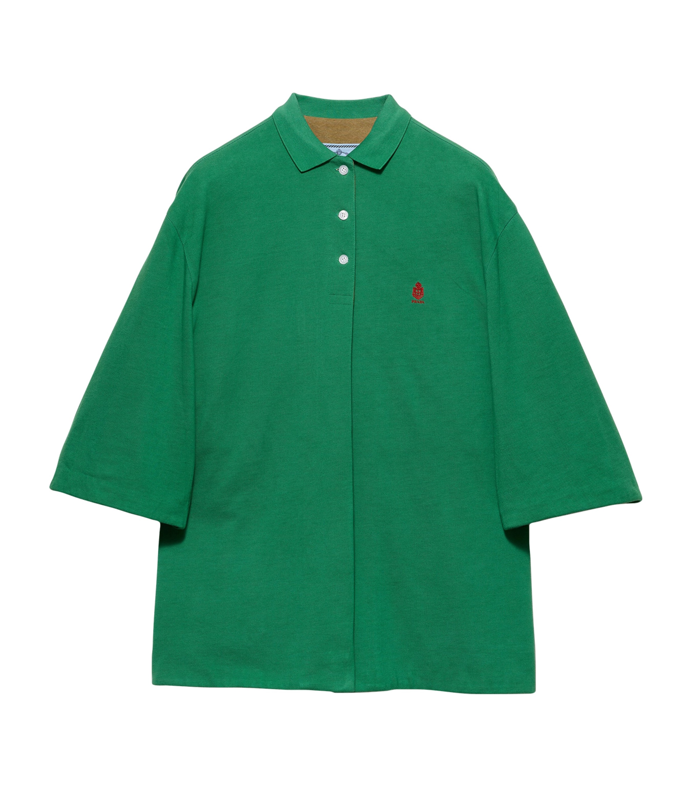 Prada Womens Old Piqué Blouson Jacket Green