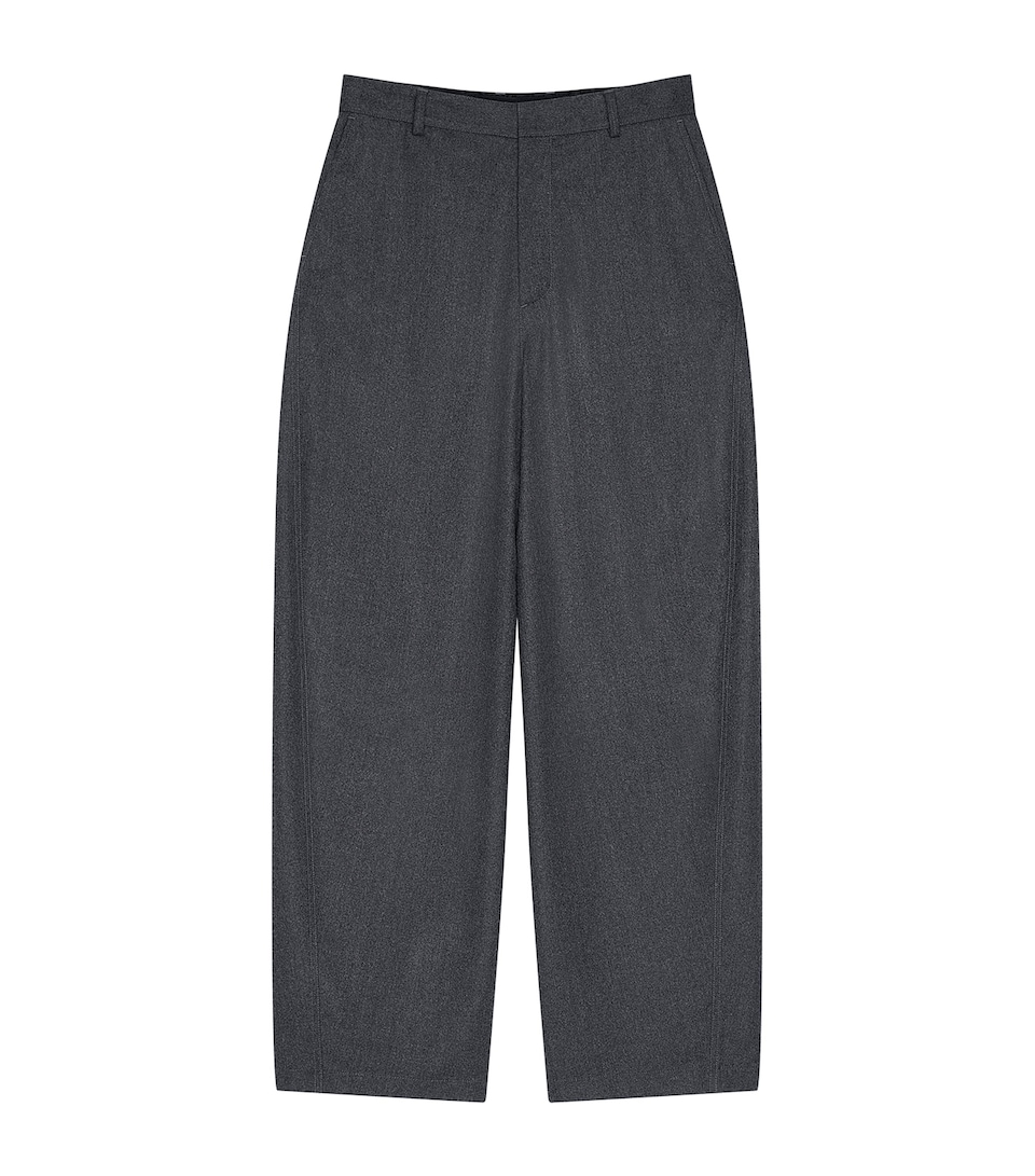Givenchy Mens Wool Couture Seam Trousers Grey Mix