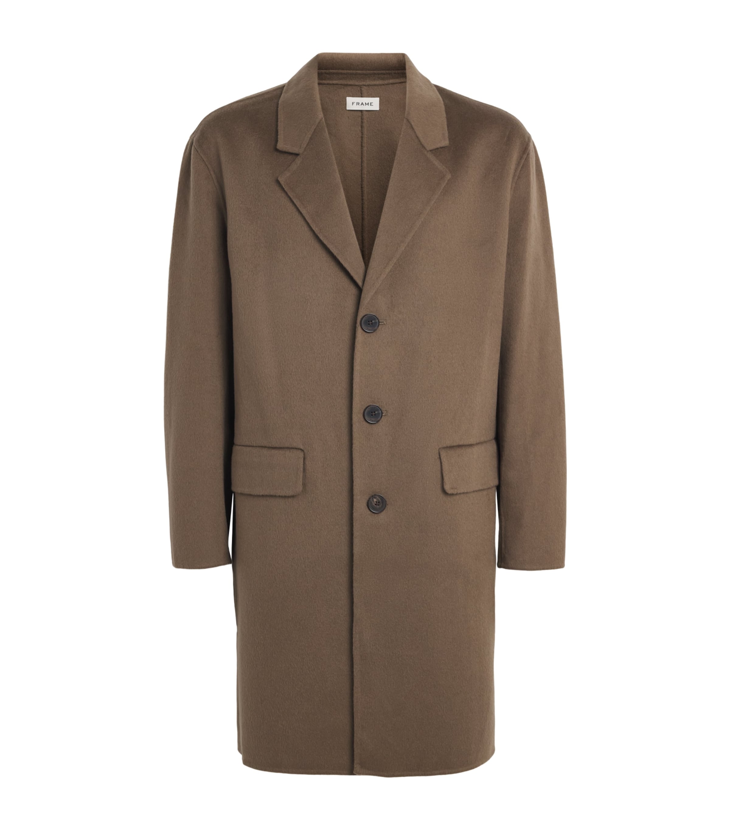 FRAME Mens Wool Overcoat Soft Taupe