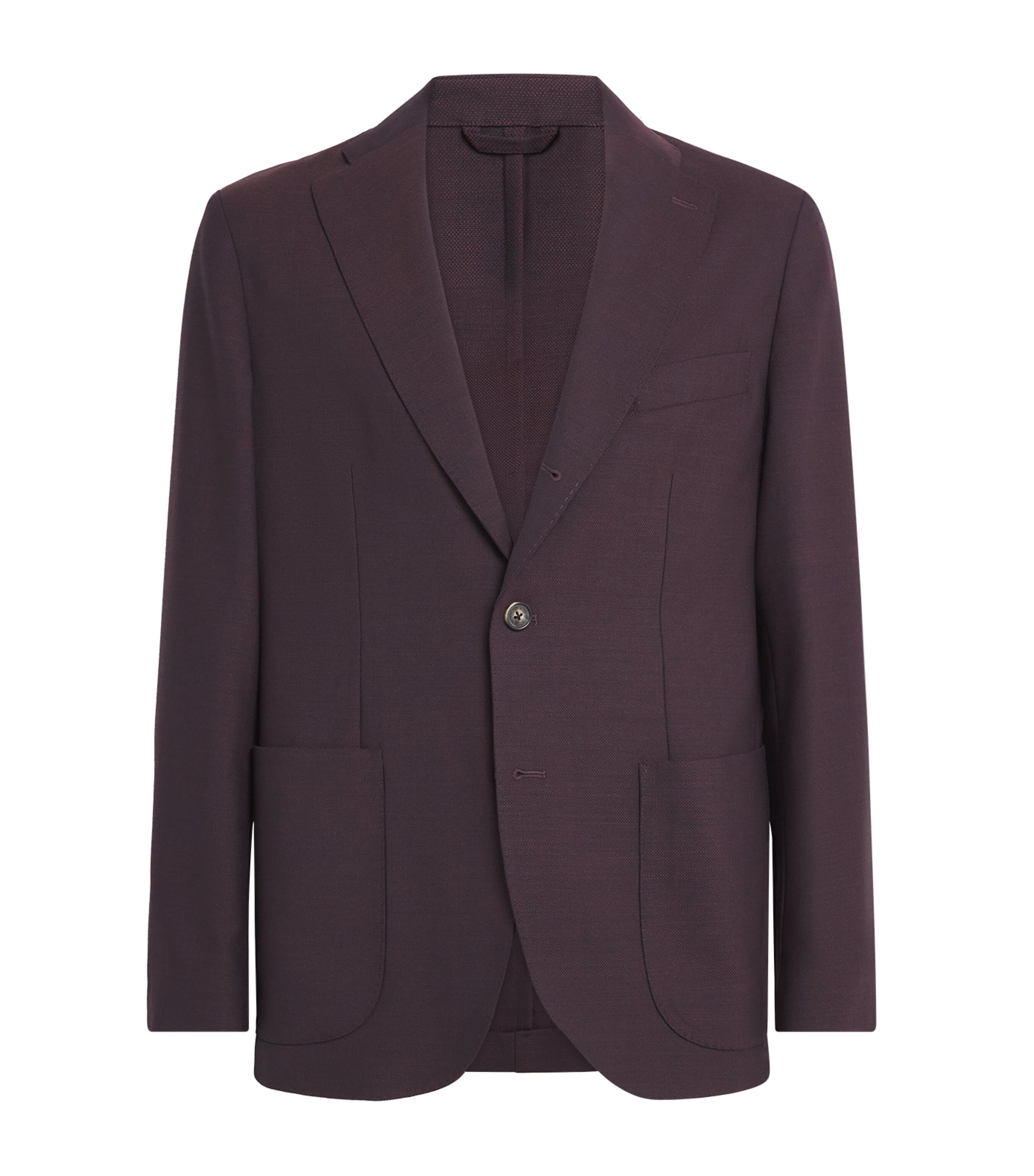 Eton Mens Lana Tech Blazer Dark Red