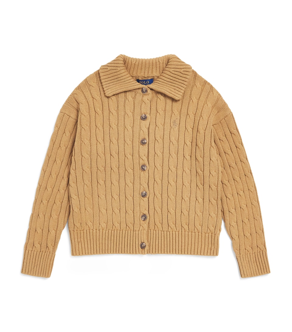 Ralph Lauren Kids Cotton Cable-Knit Cardigan (7-14 Years) Berkshire Tan