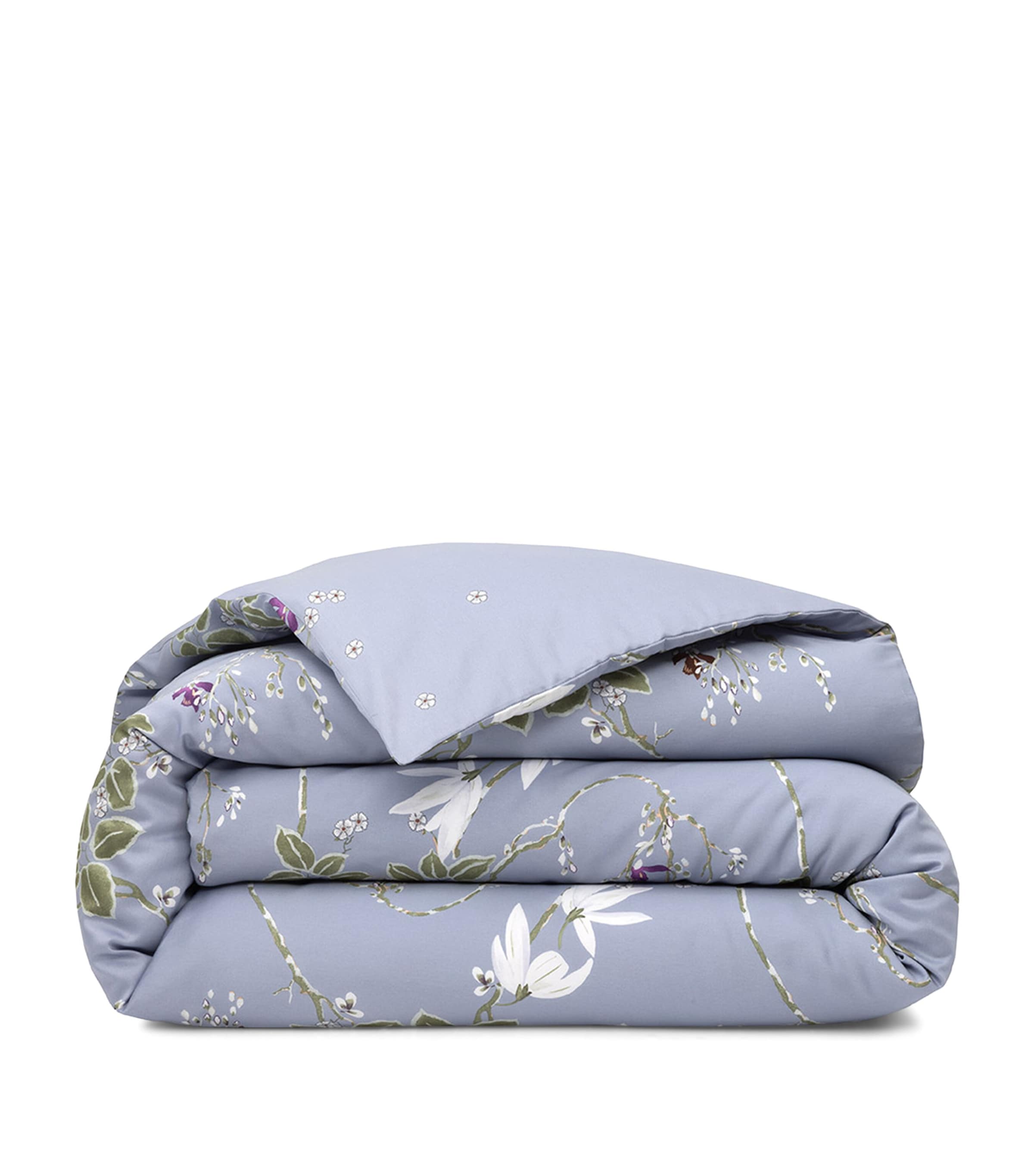 Yves Delorme Organic Cotton Rameau Super King Duvet Cover (260cm x 220cm) Blue