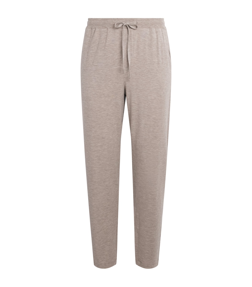 Hanro Mens Casual Pyjama Bottoms Hazelnut Melang