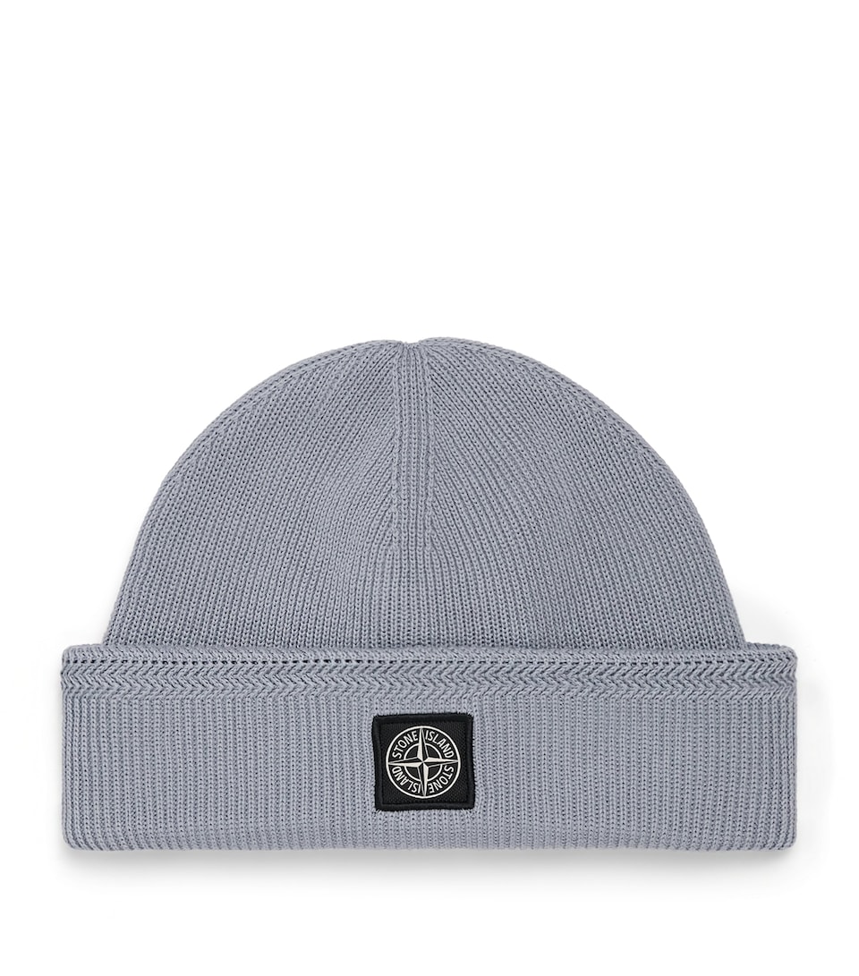 Stone Island Cotton Compass Patch Beanie