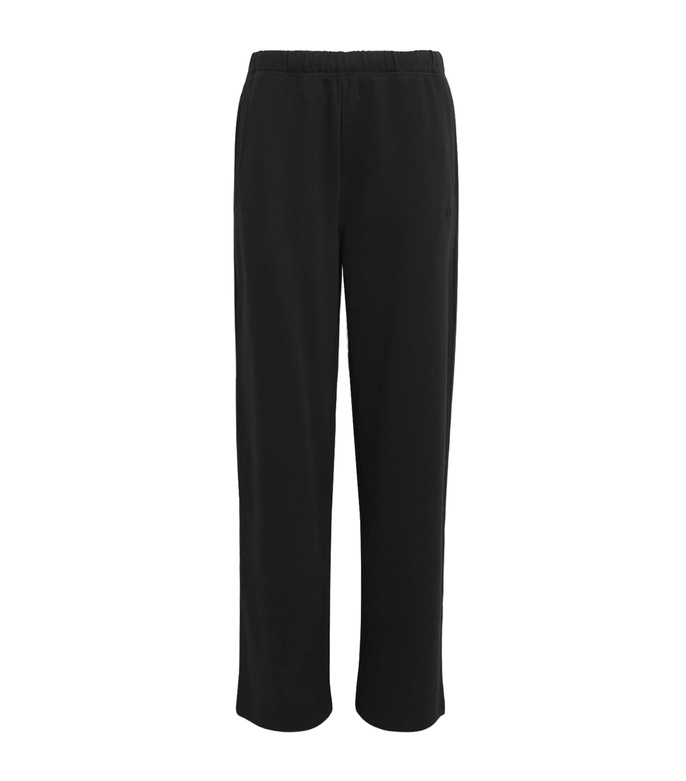 Skims Womens Cotton-Blend Fleece Straight Sweatpants Onyx