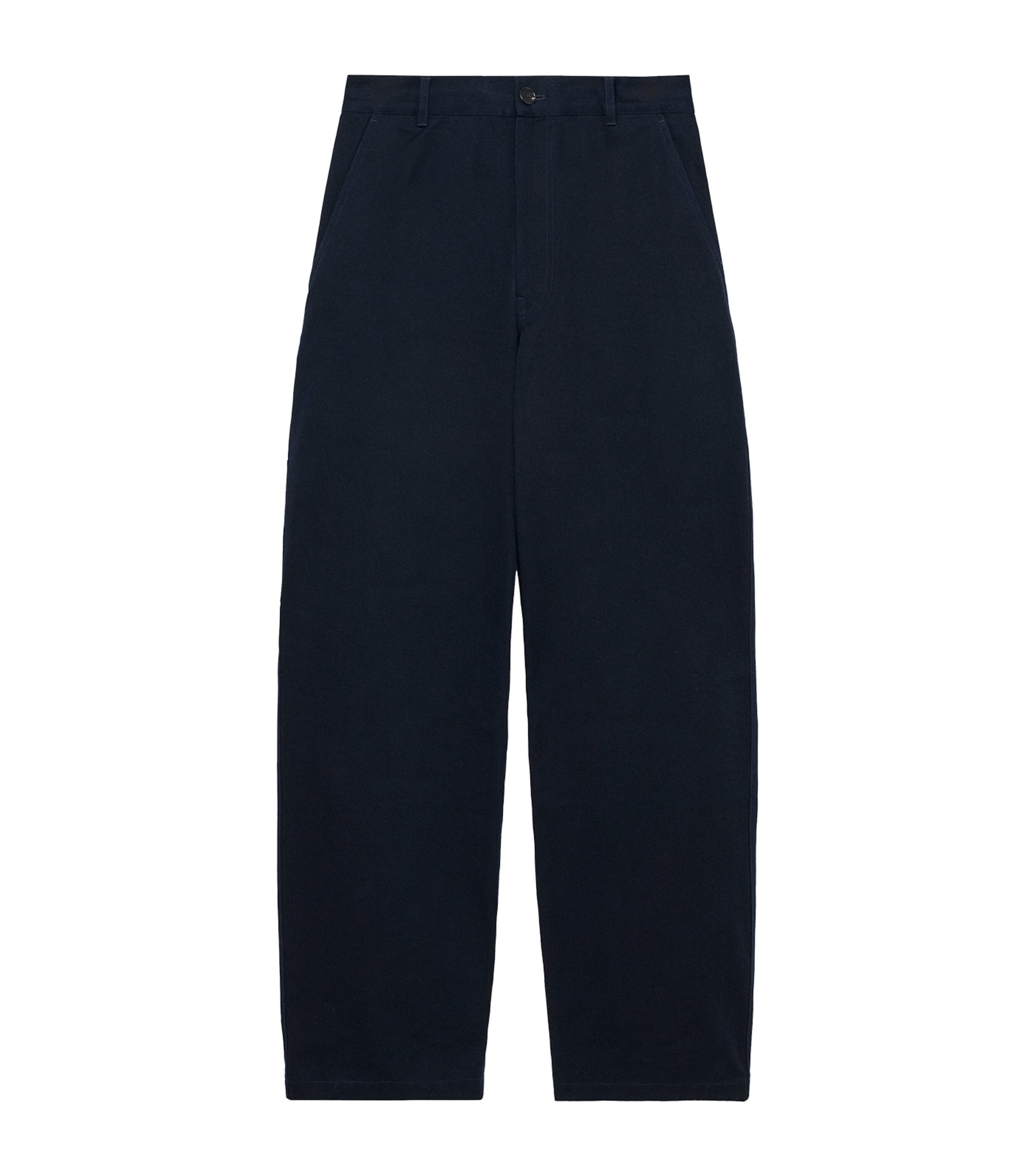 LOEWE Mens Cotton Straight Trousers Dark Navy