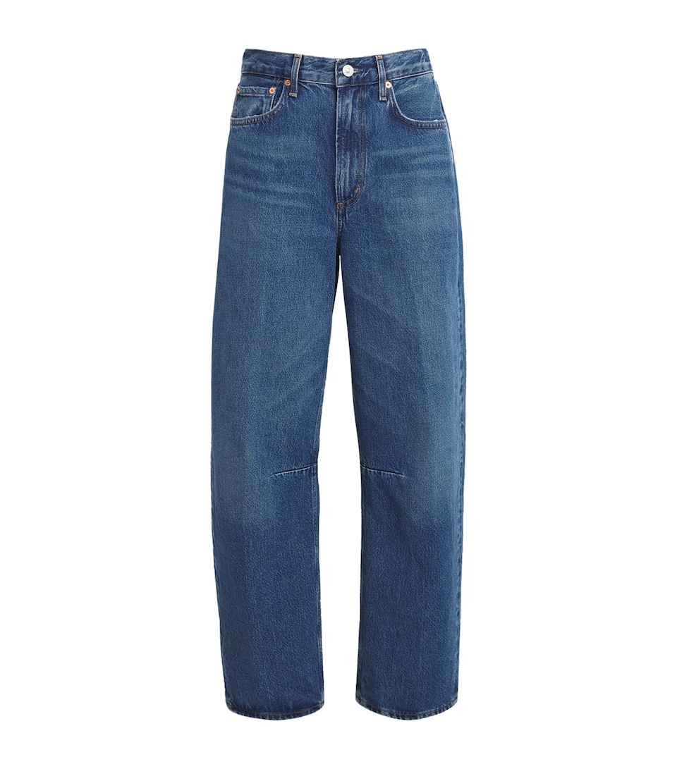 Citizens of Humanity Womens Miro Barrel-Leg Relaxed Jeans Azure Blue (indigo)