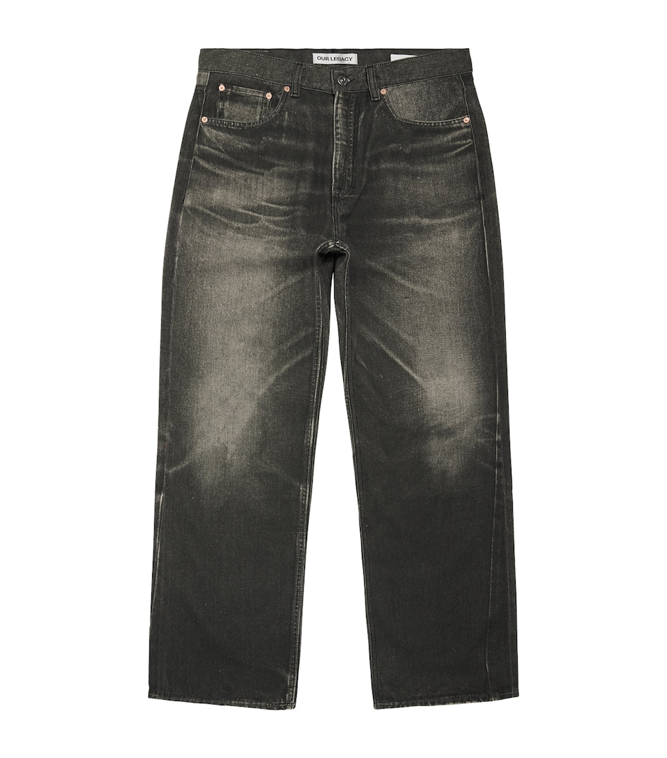 Trompe-l'Oeil Third Cut Straight Jeans