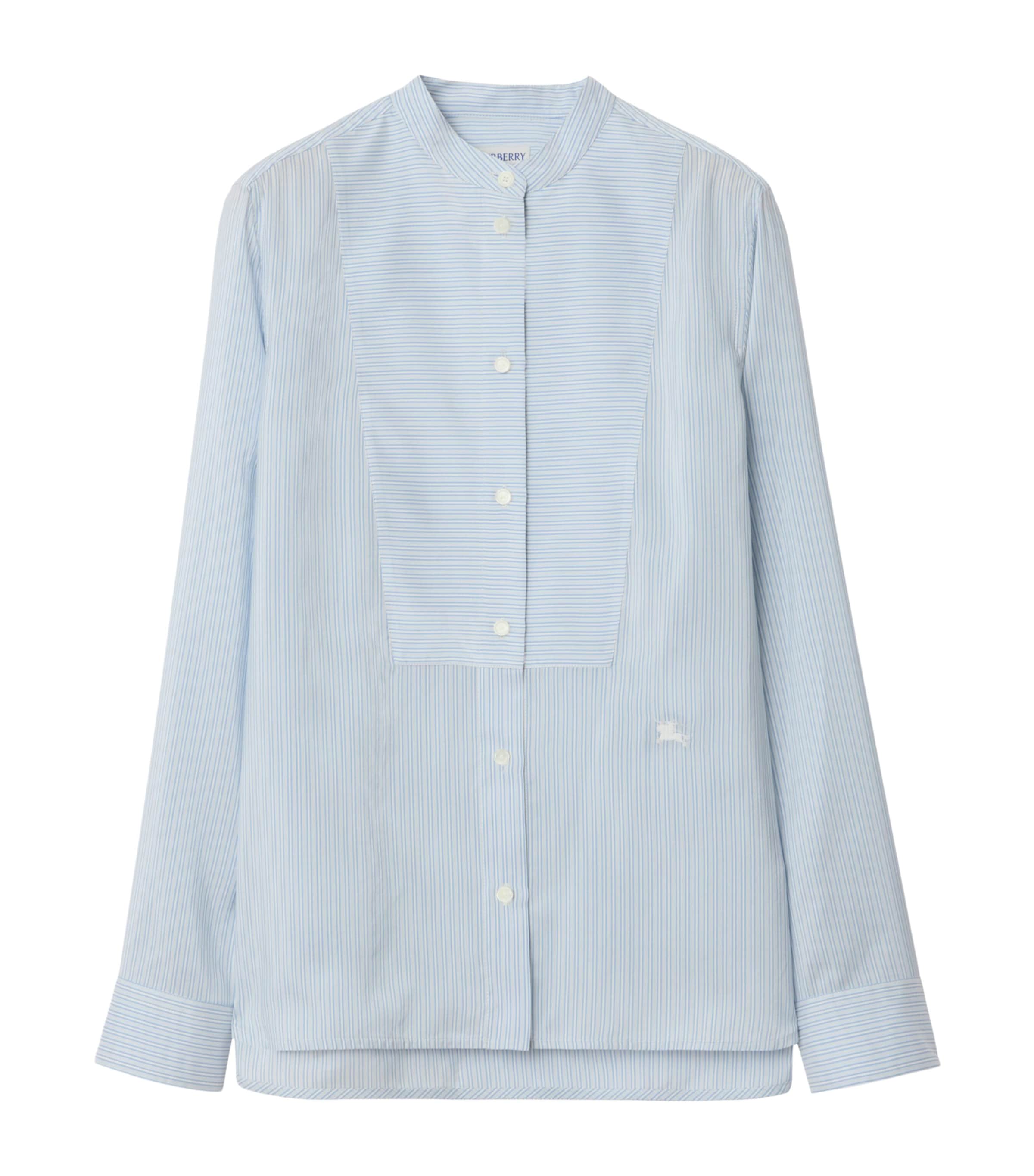 Silk Poplin Stripe Shirt