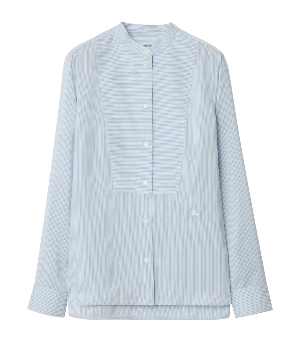 Silk Poplin Stripe Shirt