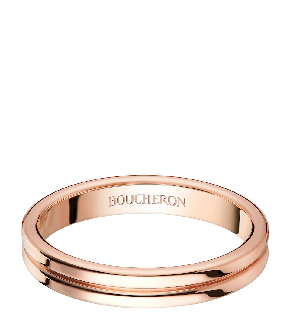 Rose Gold Quatre Godron Wedding Band