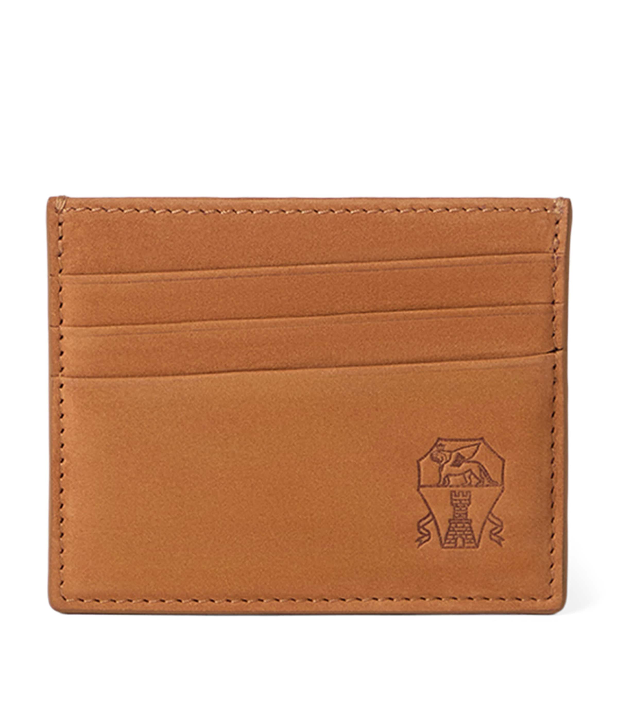 Brunello Cucinelli Nubuck Logo Card Holder